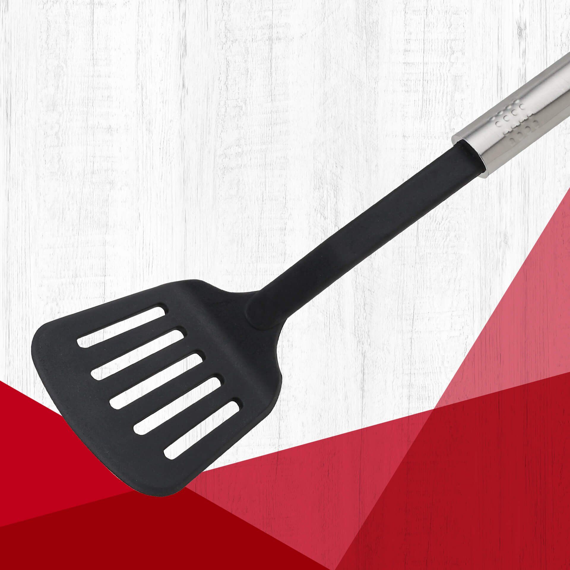 Pfannenwender mit Schlitzen Ovalgriff, 32cm