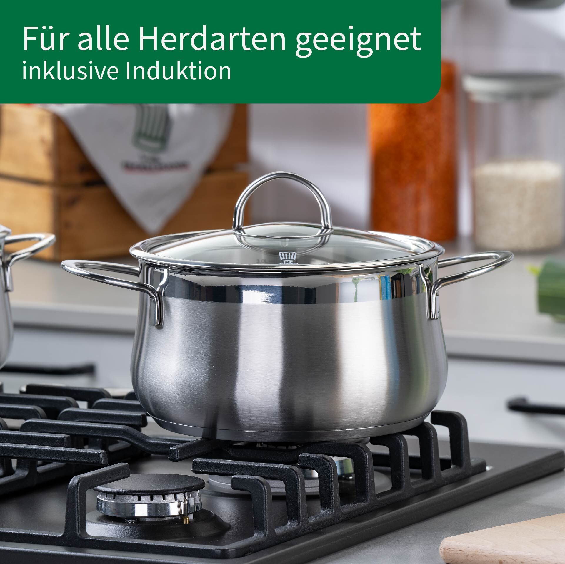 Kochtopf mit Glasdeckel Leipzig, Ø20cm