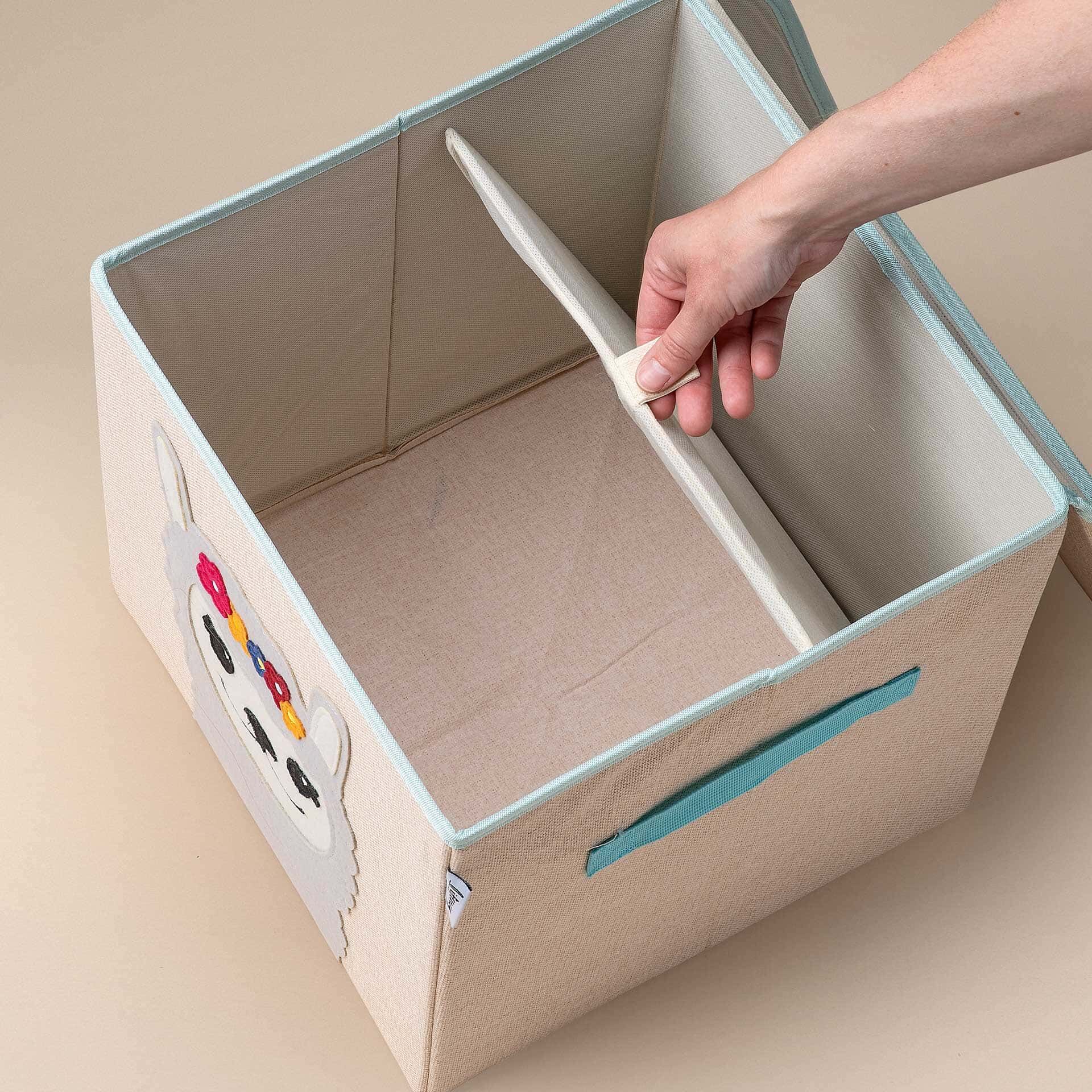 Aufbewahrungsbox mit Deckel Lama, 33x33x33cm