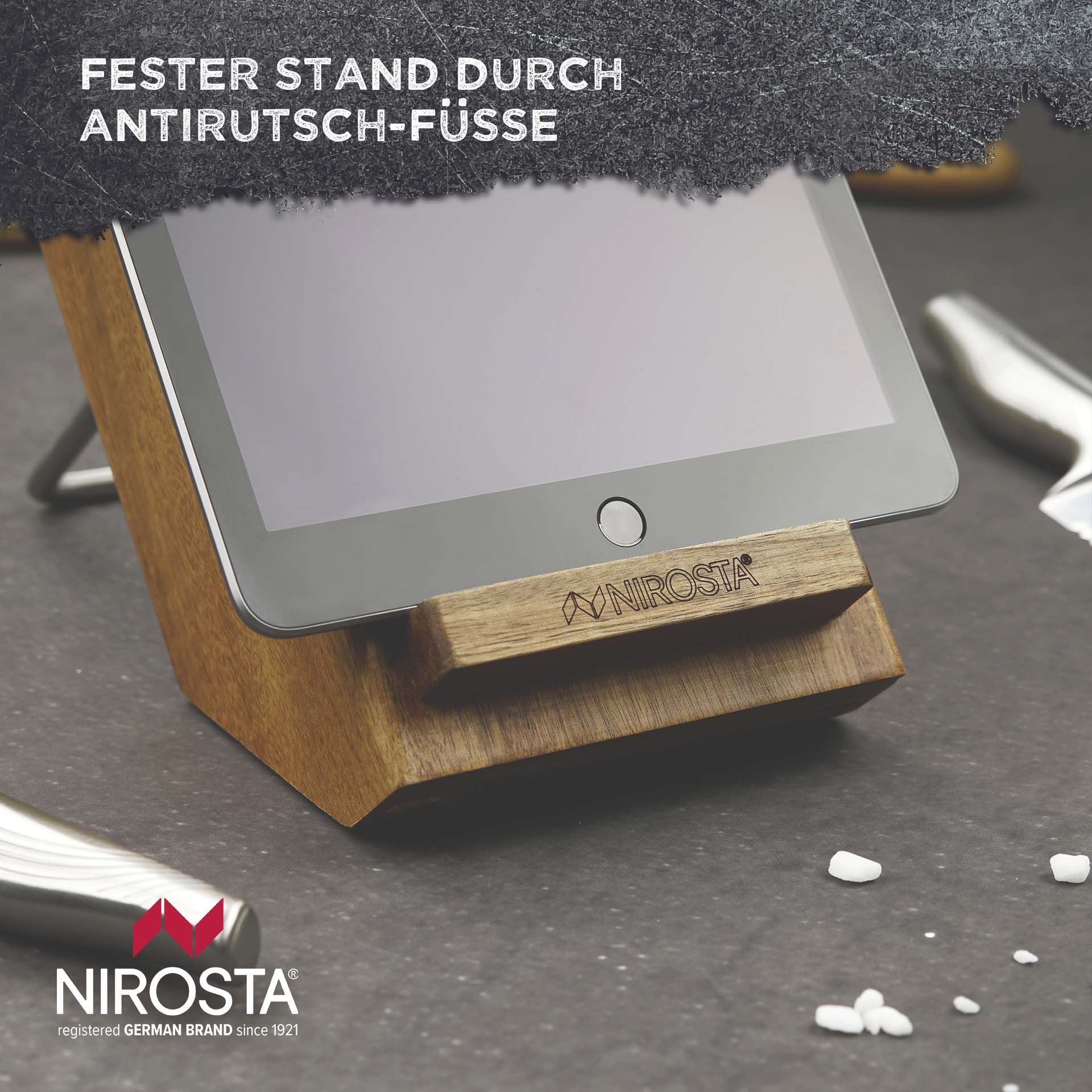 Messerblock mit Tablethalter