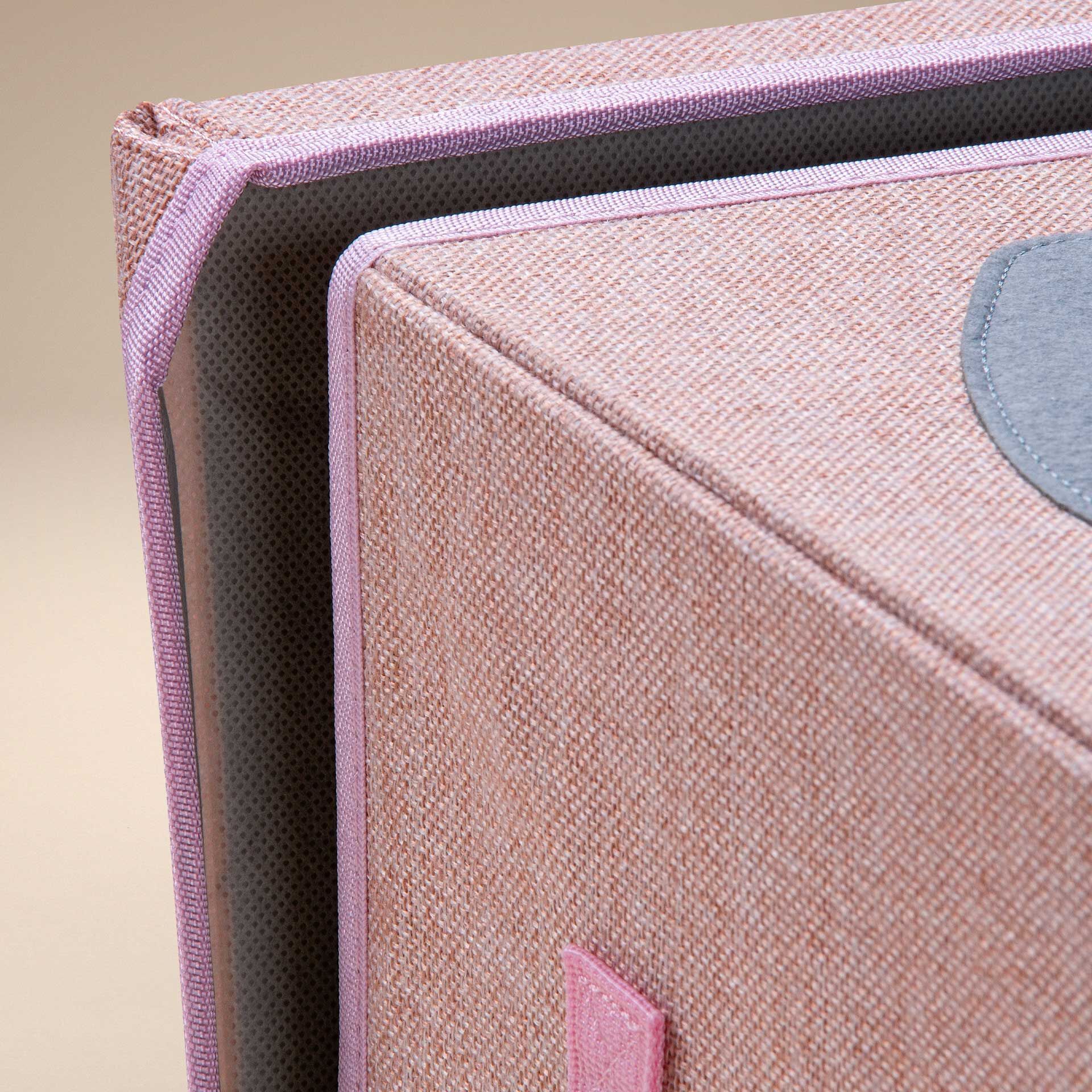 Aufbewahrungsbox mit Deckel, Hase, rosa, 33x33x33cm