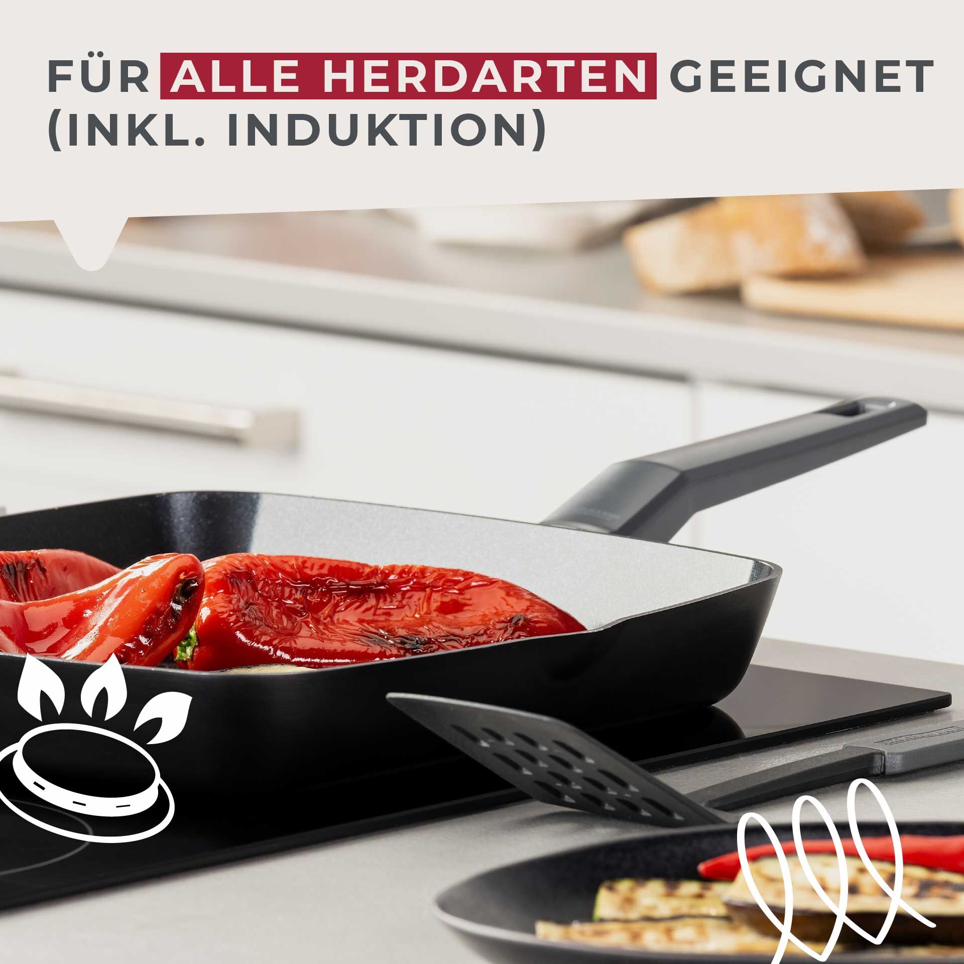 Grillpfanne Statement, Keramik, antihaft, Ø28cm