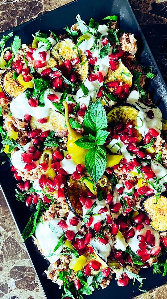 Gebackene Auberginen