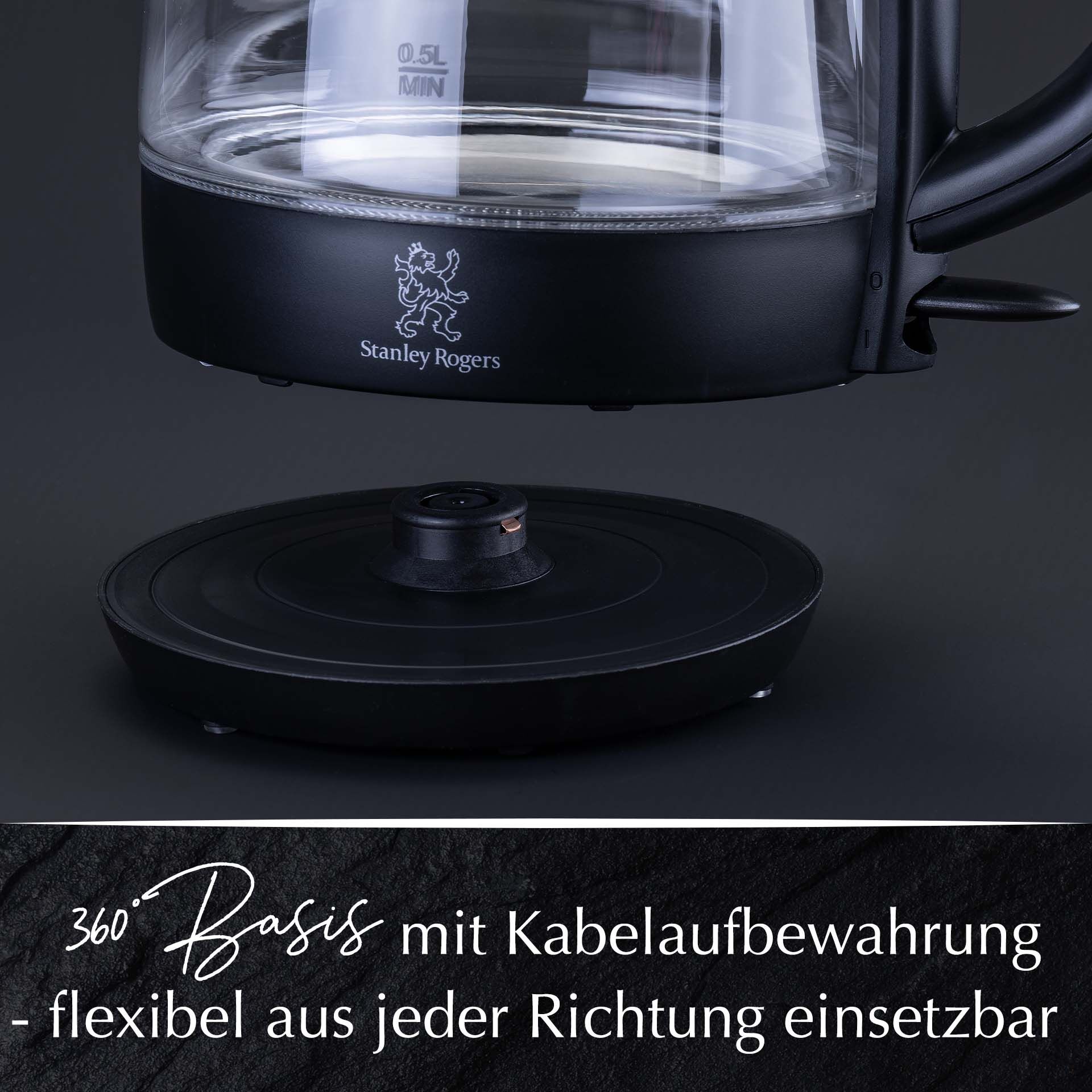 Wasserkocher, Glas, 1,7L