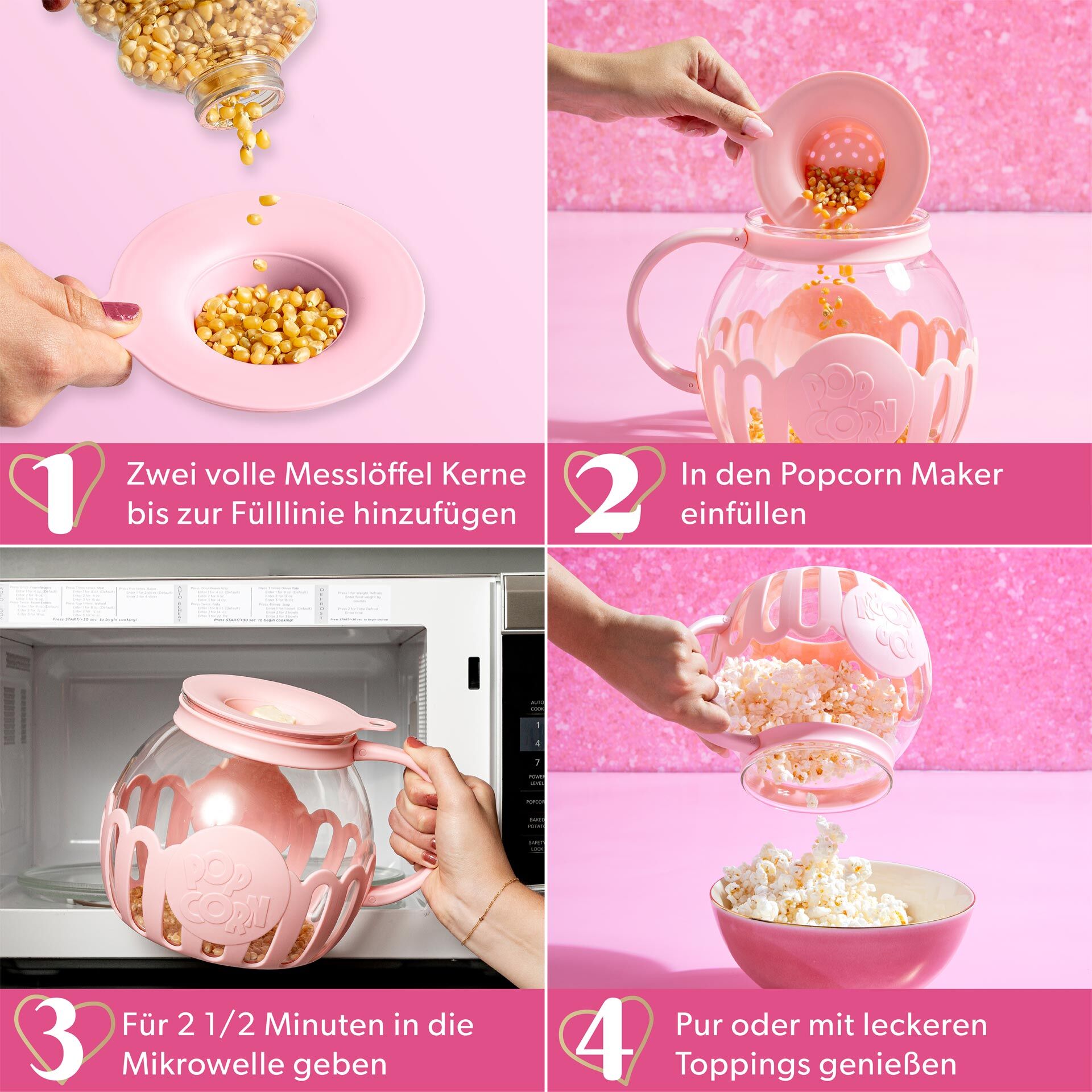 Popcorn-Maker für Mikrowelle, 3L