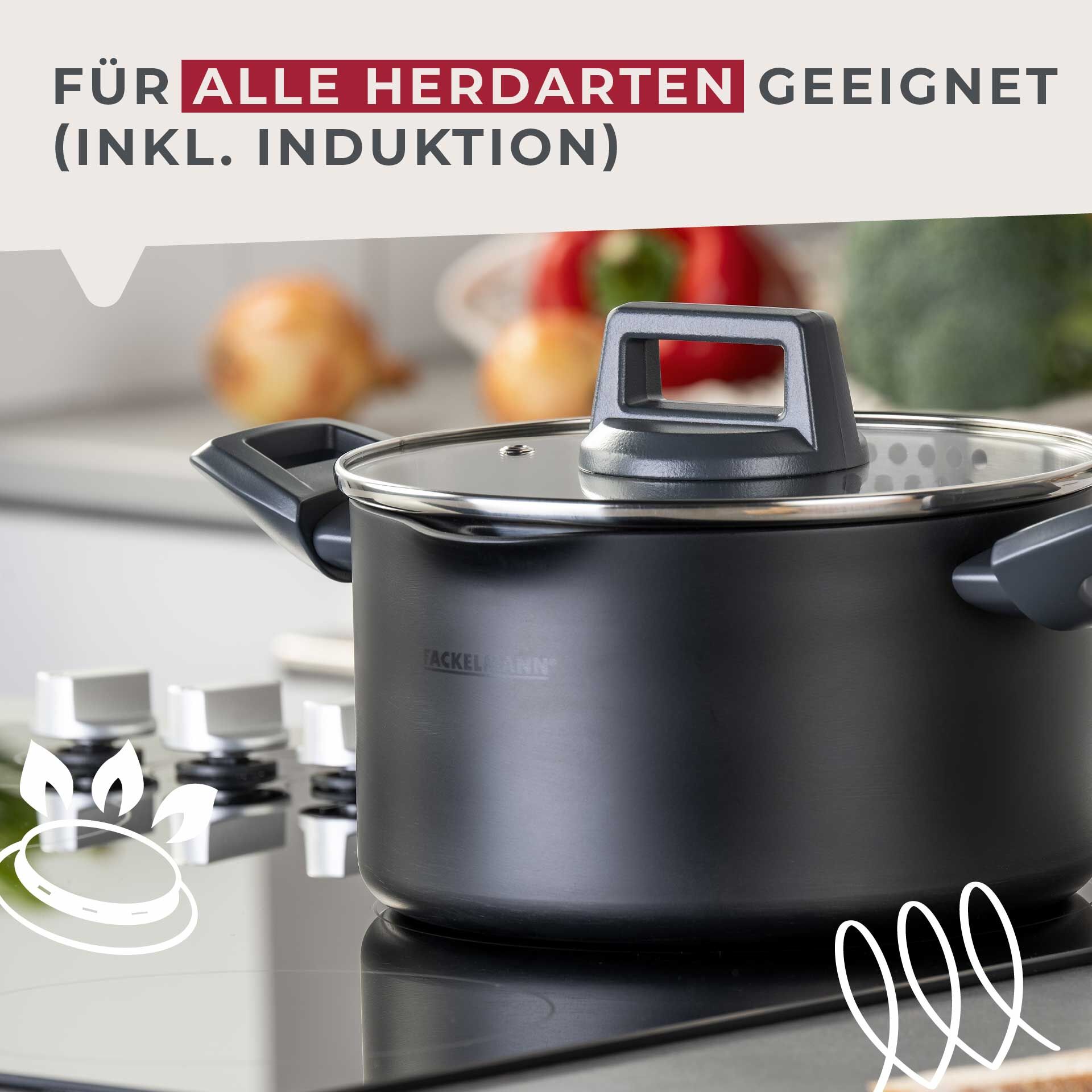 Kochtopf mit Deckel Statement, antihaft, Ø20cm