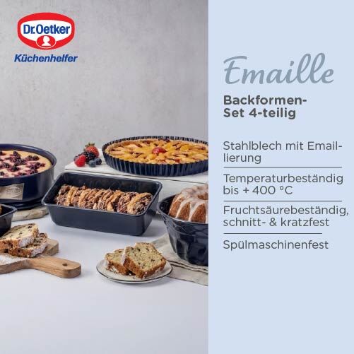 Backformen-Set "Back-Liebe Emaille", 4-teilig