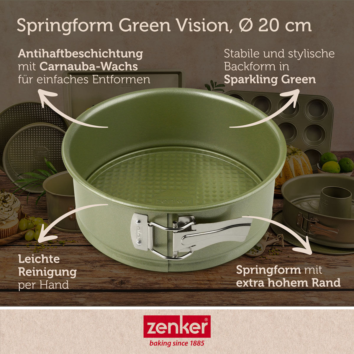 Springform mit Flachboden Green Vision, Ø20cm