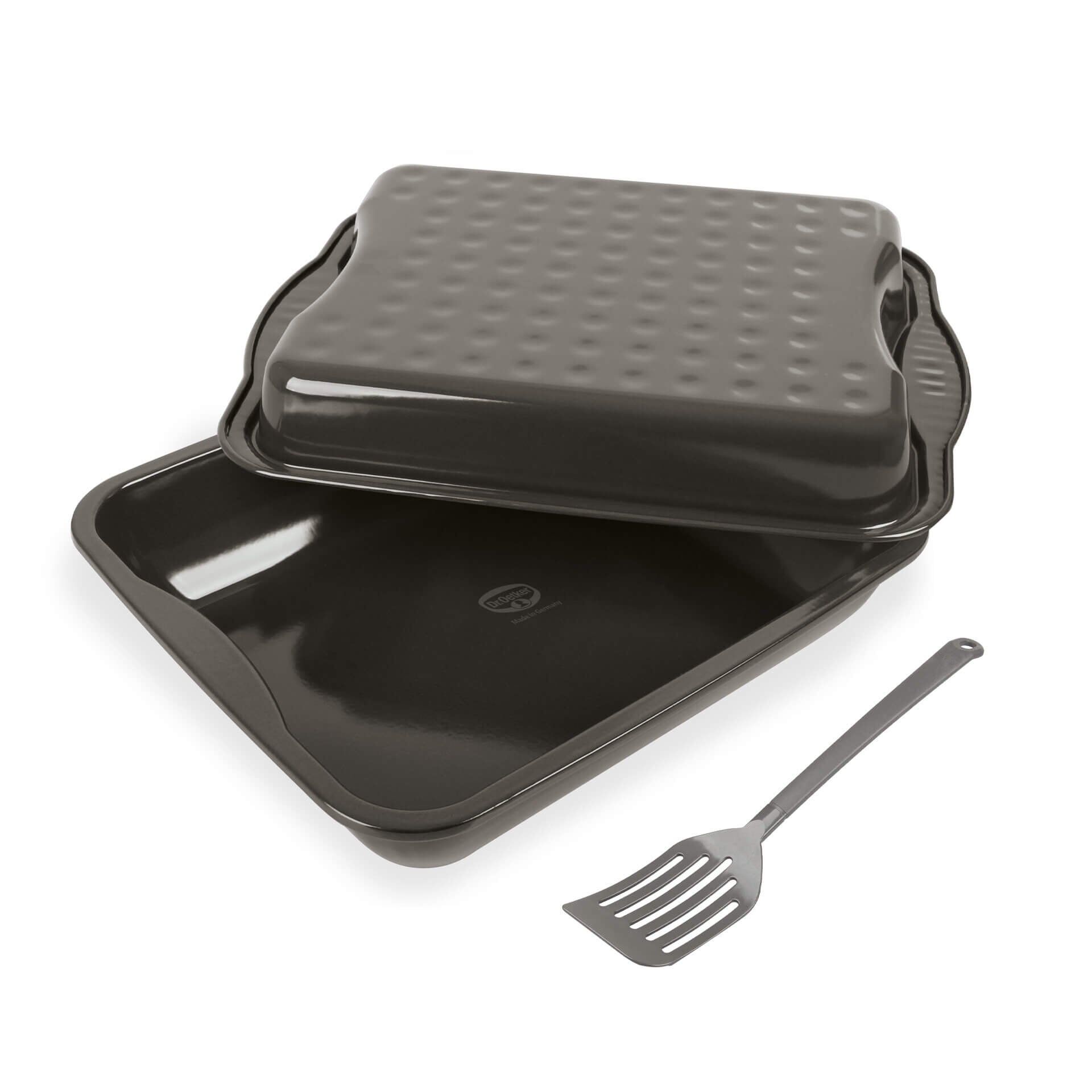 Bräter mit Deckel Exclusive, inkl. Pfannenwender, 42x34cm