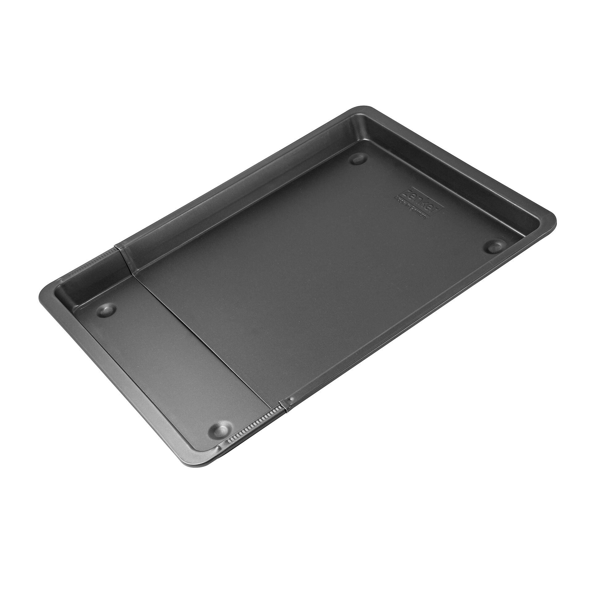 Backblech mit hohem Rand ausziehbar Black Metallic, 37,5-52cm Backblech mit hohem Rand ausziehbar Black Metallic, 37,5-52cm