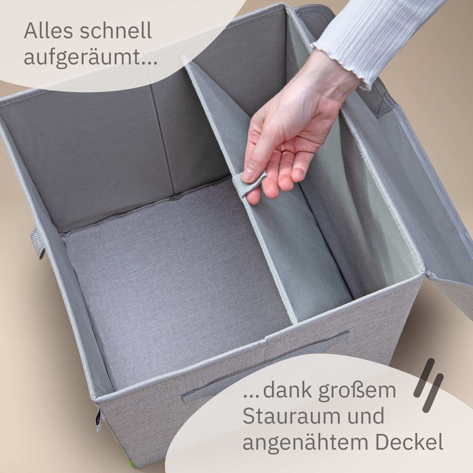 Aufbewahrungsbox mit Deckel DieMaus stehend, 33x33x33cm