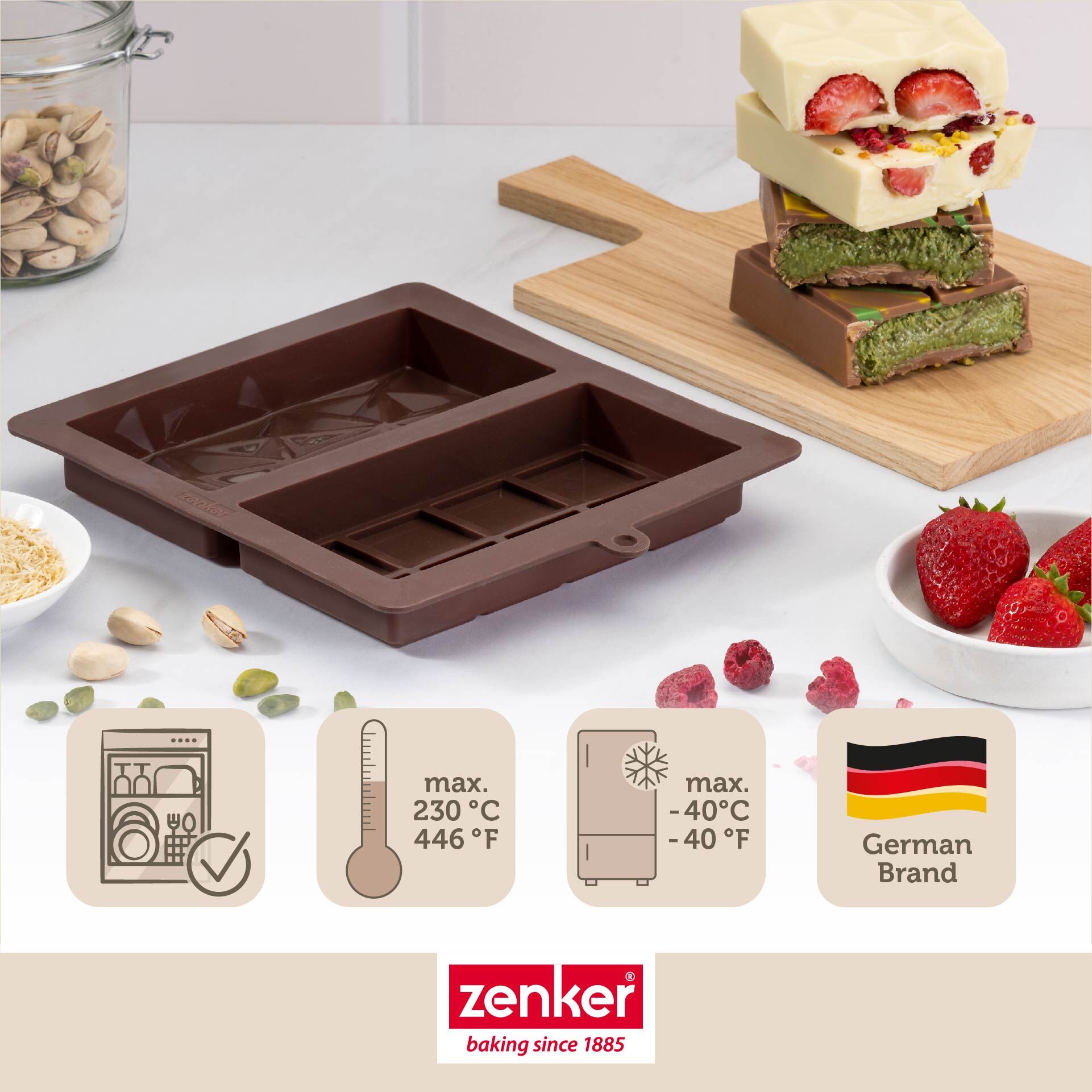 Schokoladenform Dubai-Schokolade, Silikon