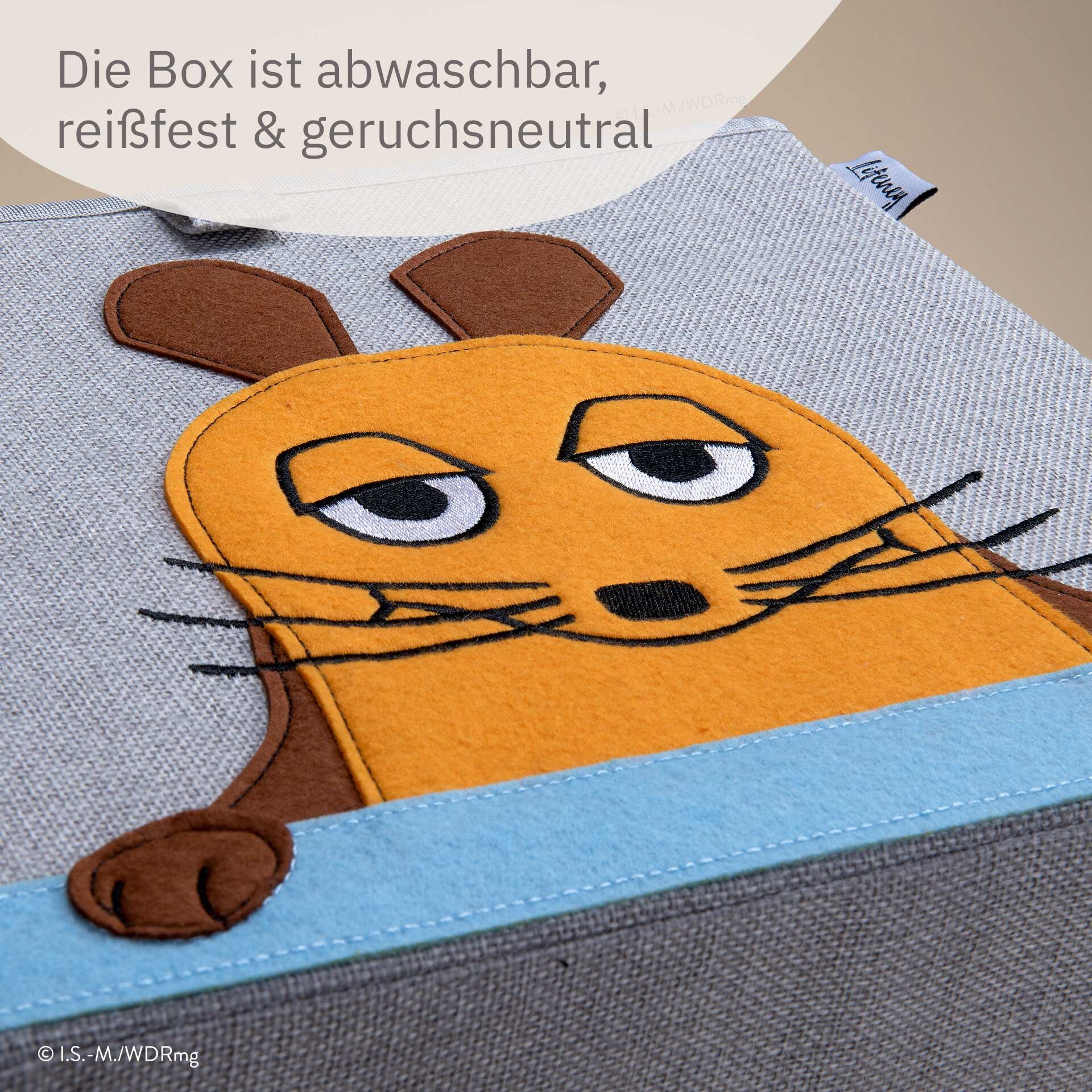 Aufbewahrungsbox mit Deckel DieMaus Gesicht
