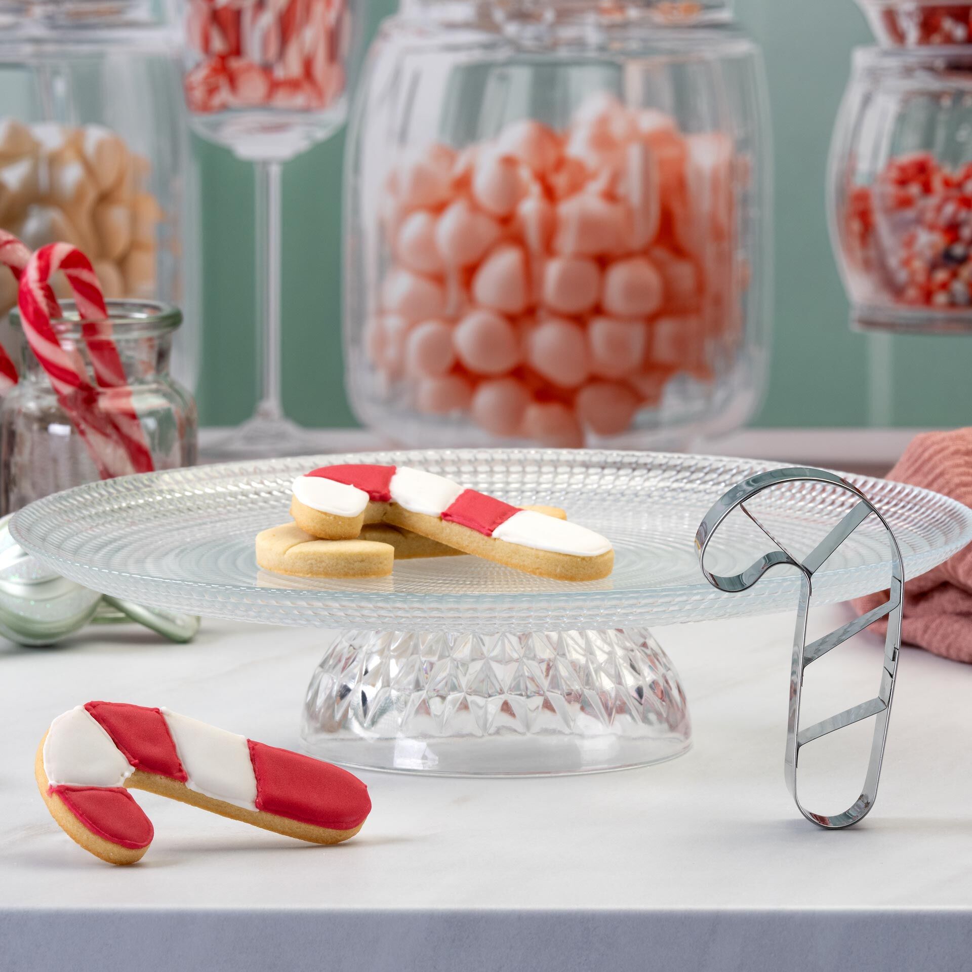 Ausstecher Zuckerstange mit Prägung The Christmas Candy Shop