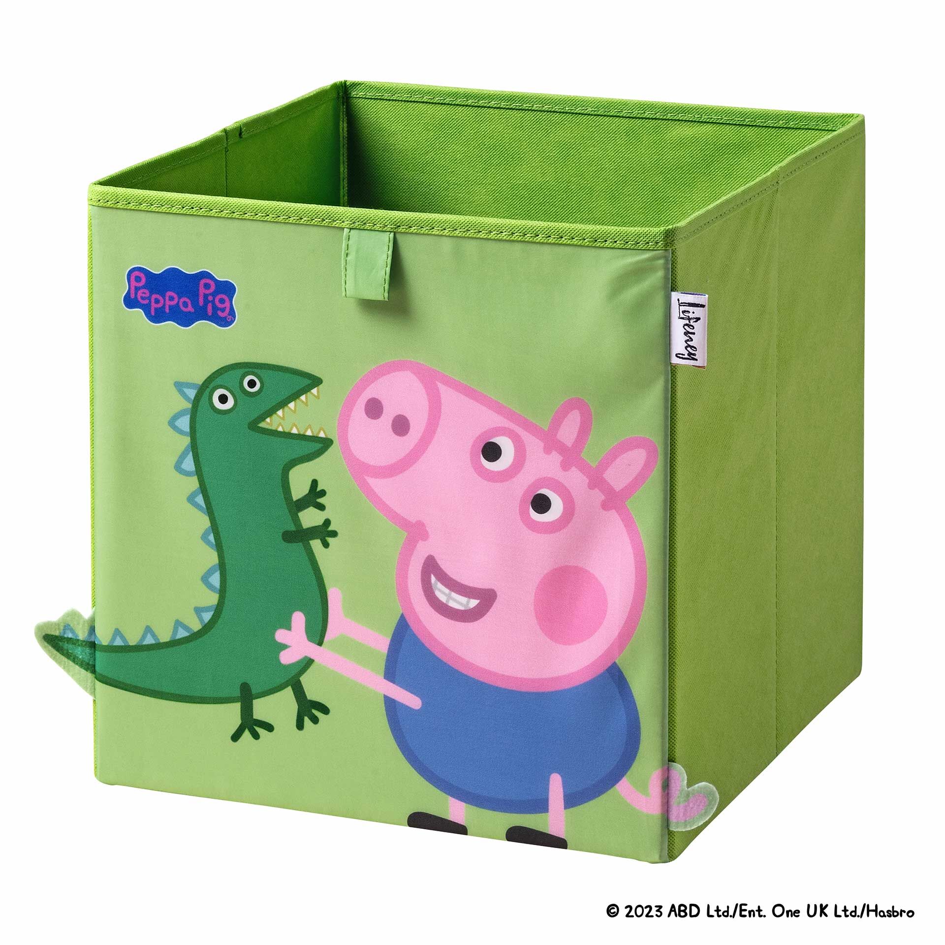 Aufbewahrungsbox Peppa Pig George und Dino, 30x30x30cm