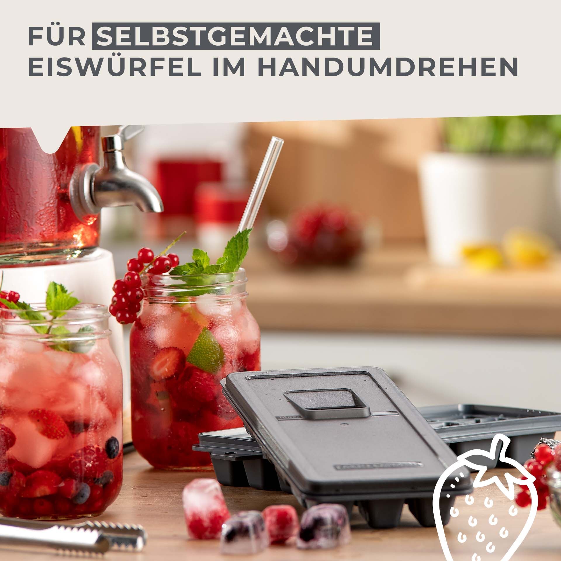 Eiswürfelform mit Deckel Statement