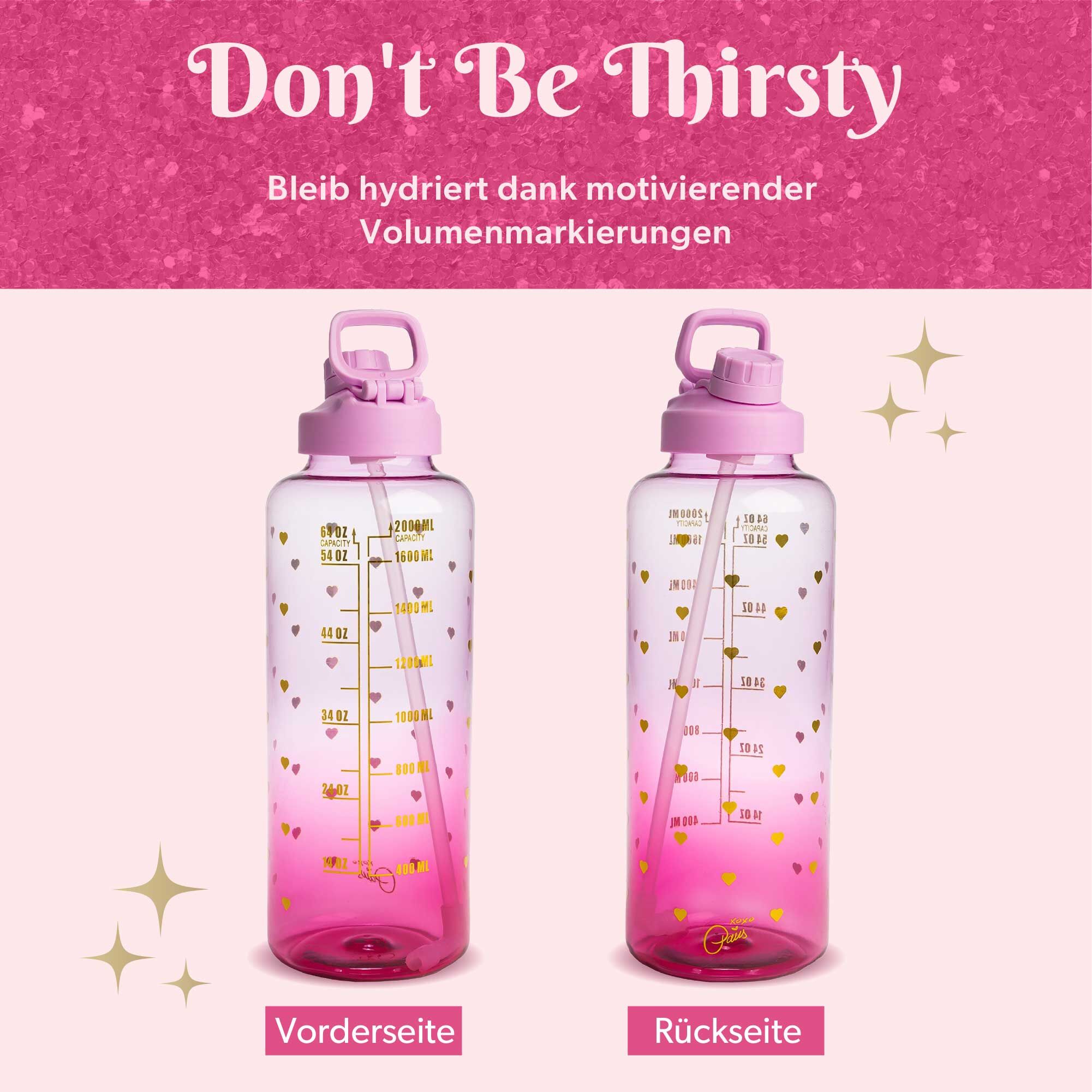 Motivations-Trinkflasche Lila, 2L