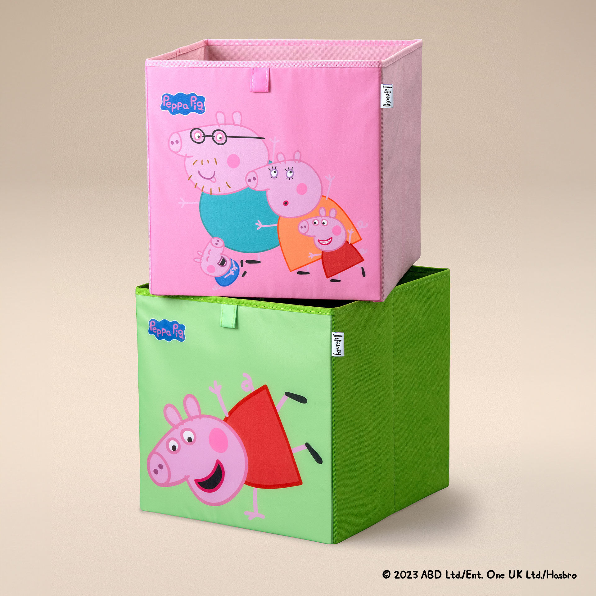 Aufbewahrungsbox Peppa Pig 2er Set, 33x33x33cm