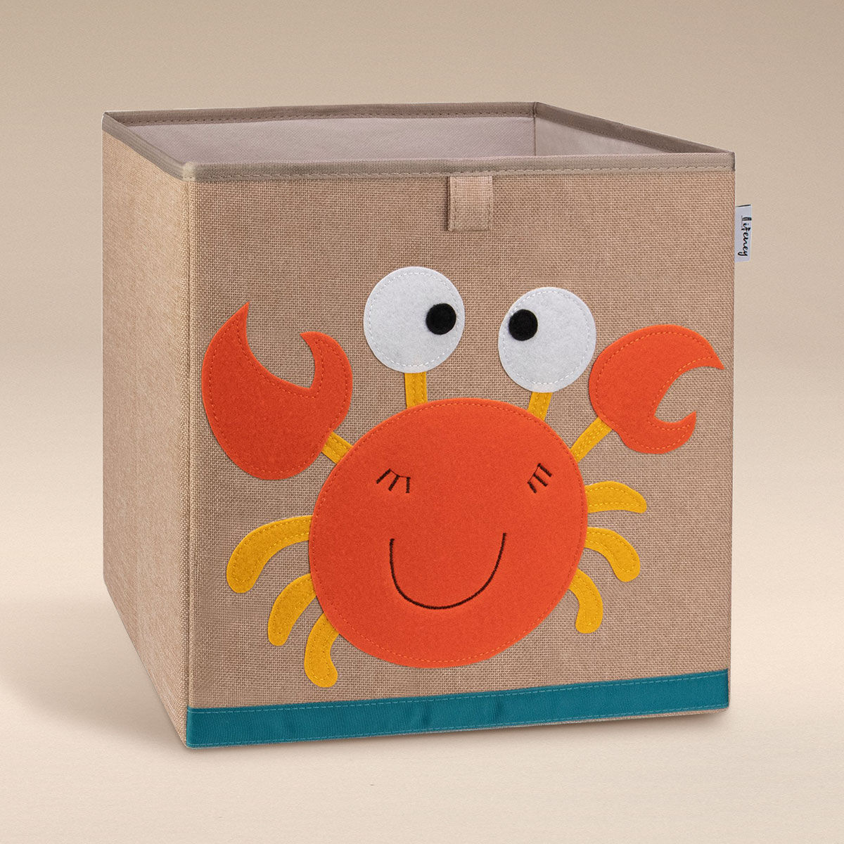 Aufbewahrungsbox Krebs, braun, 33x33x33cm