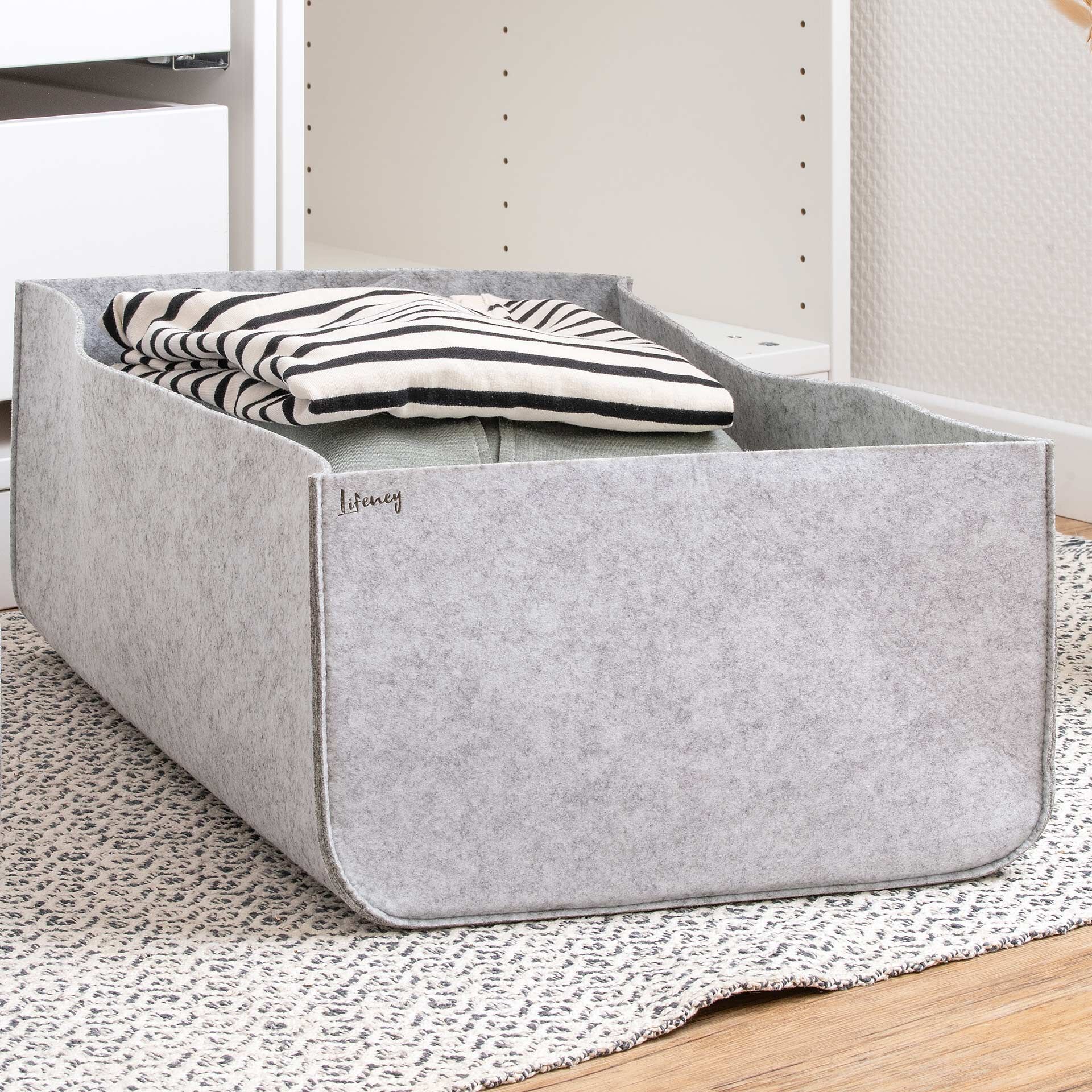 Organize your closet Aufbewahrungsbox, 54x37x21 cm, Filz, grau