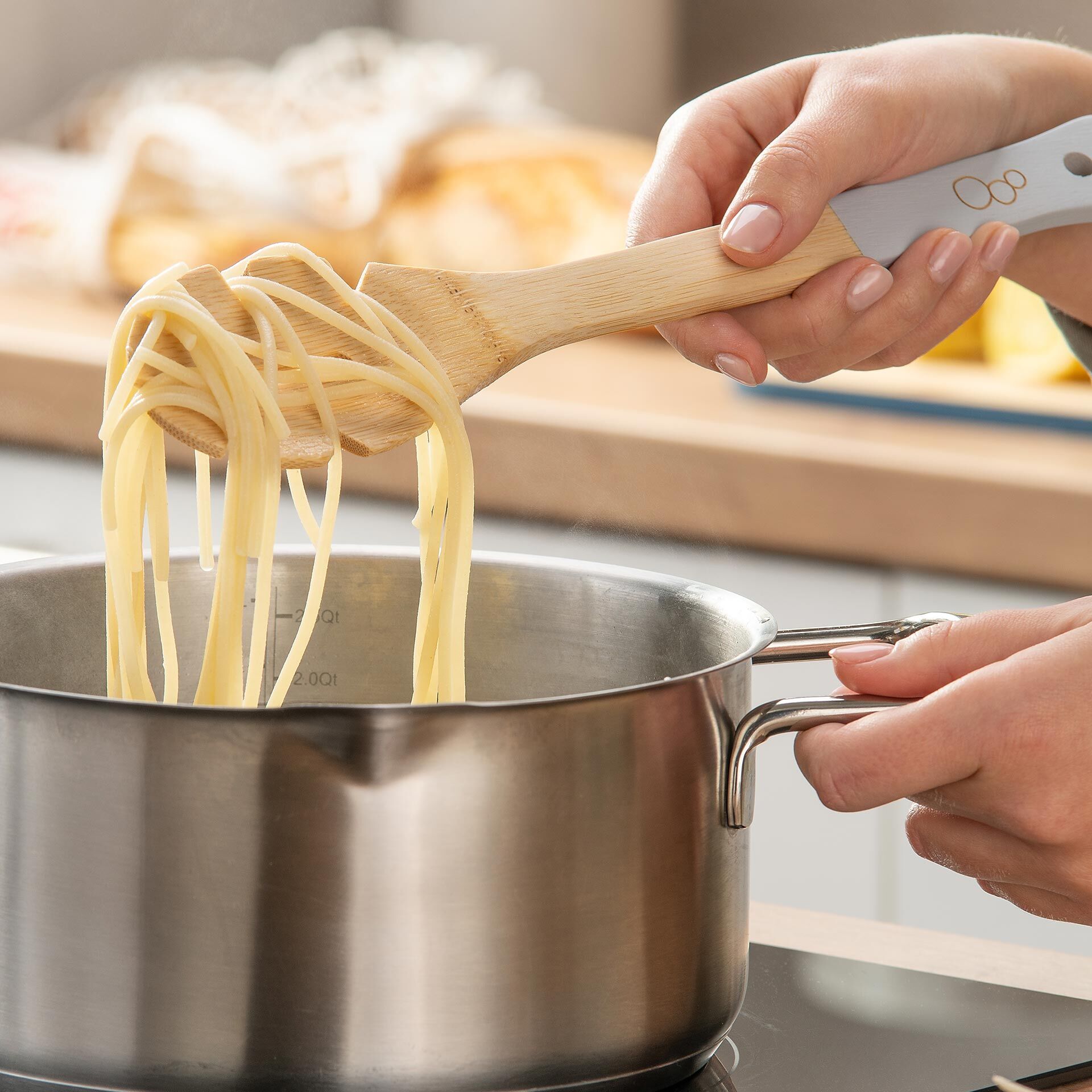 Spaghettilöffel Balance, Bambus