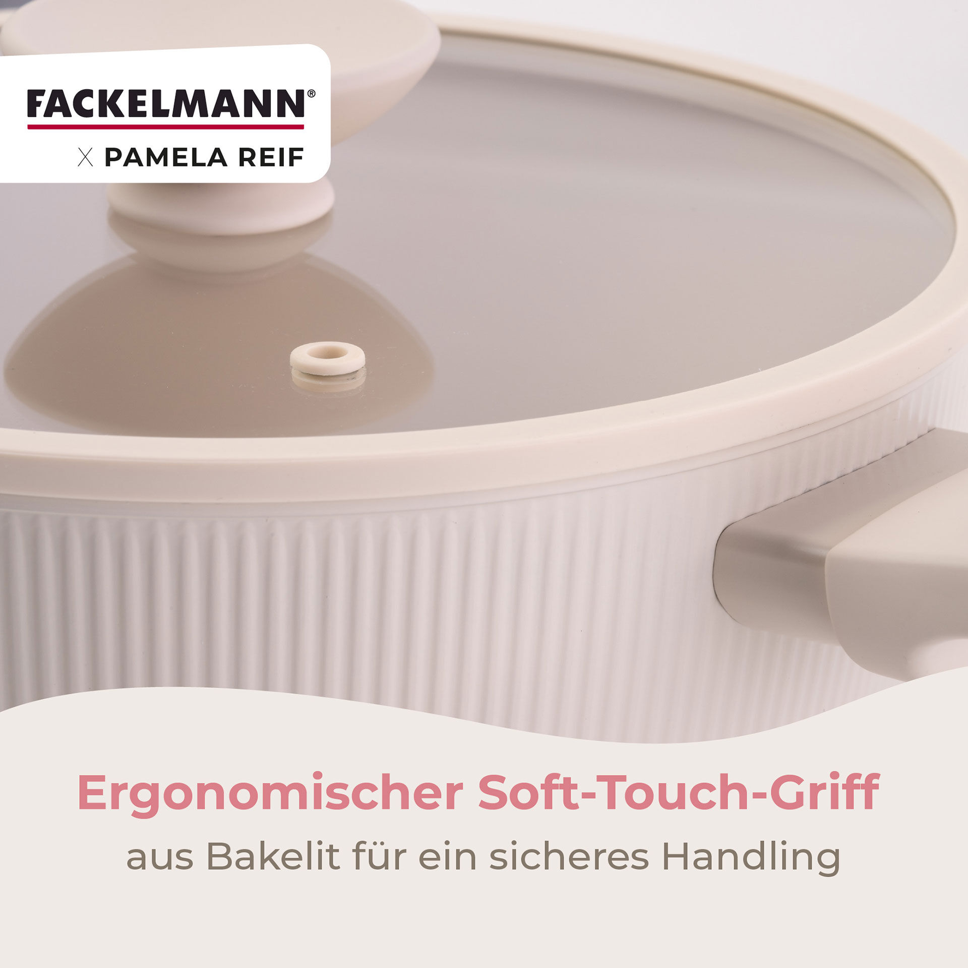 Pamela Reif Kochtopf mit Deckel Shell, Ø24cm