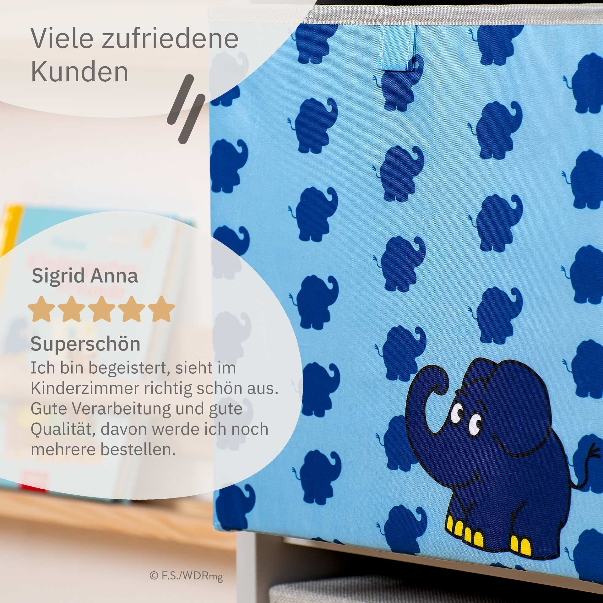Aufbewahrungsbox DieMaus Elefant, blau