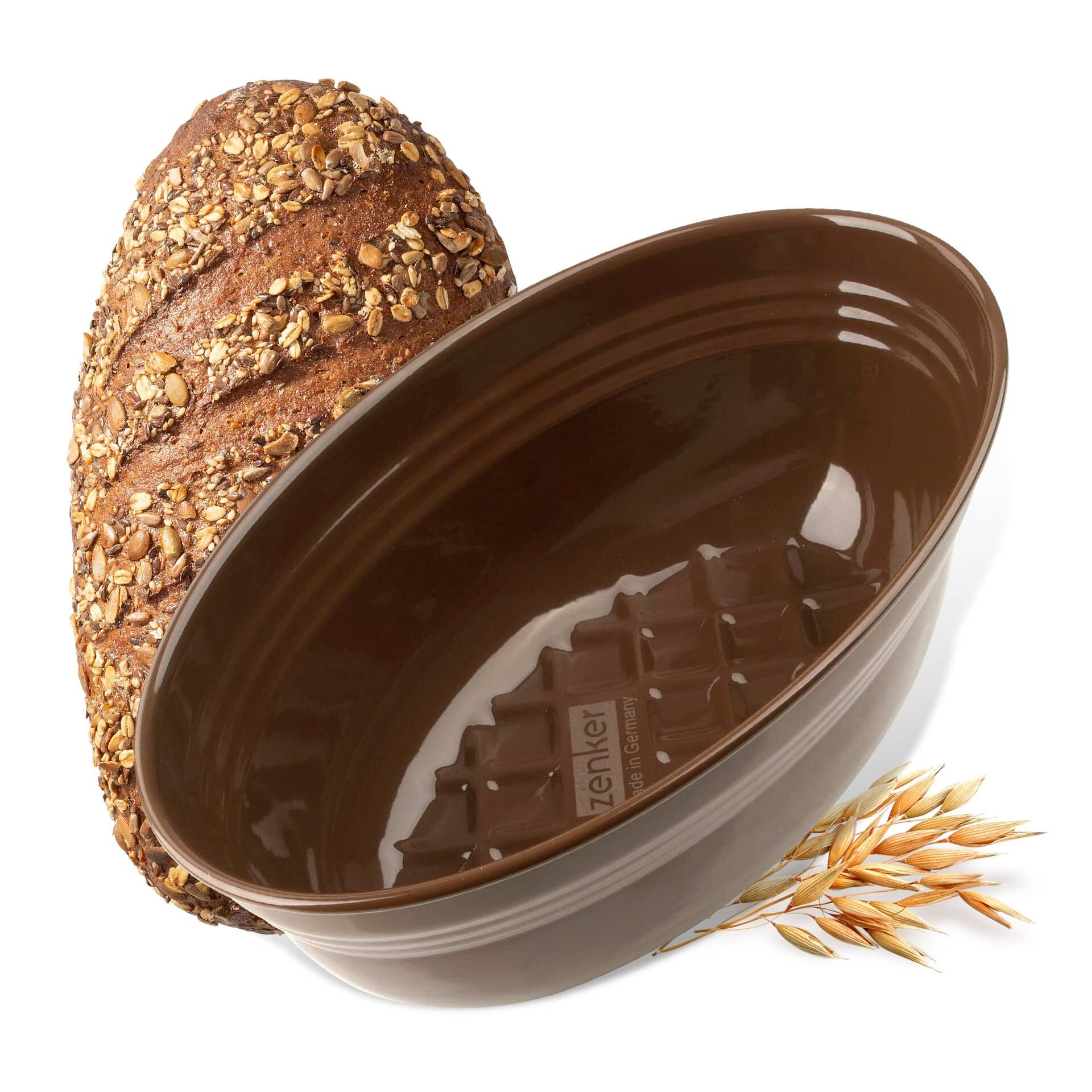 Brotbackform oval Dein Brot!, 26,5x16,5cm, Emaille