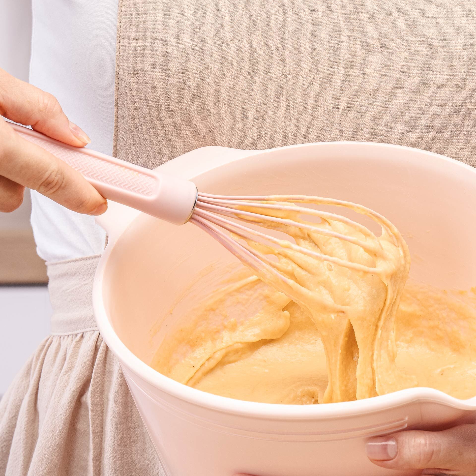 Schneebesen Vintage Oster Manufaktur, Silikon, rosa