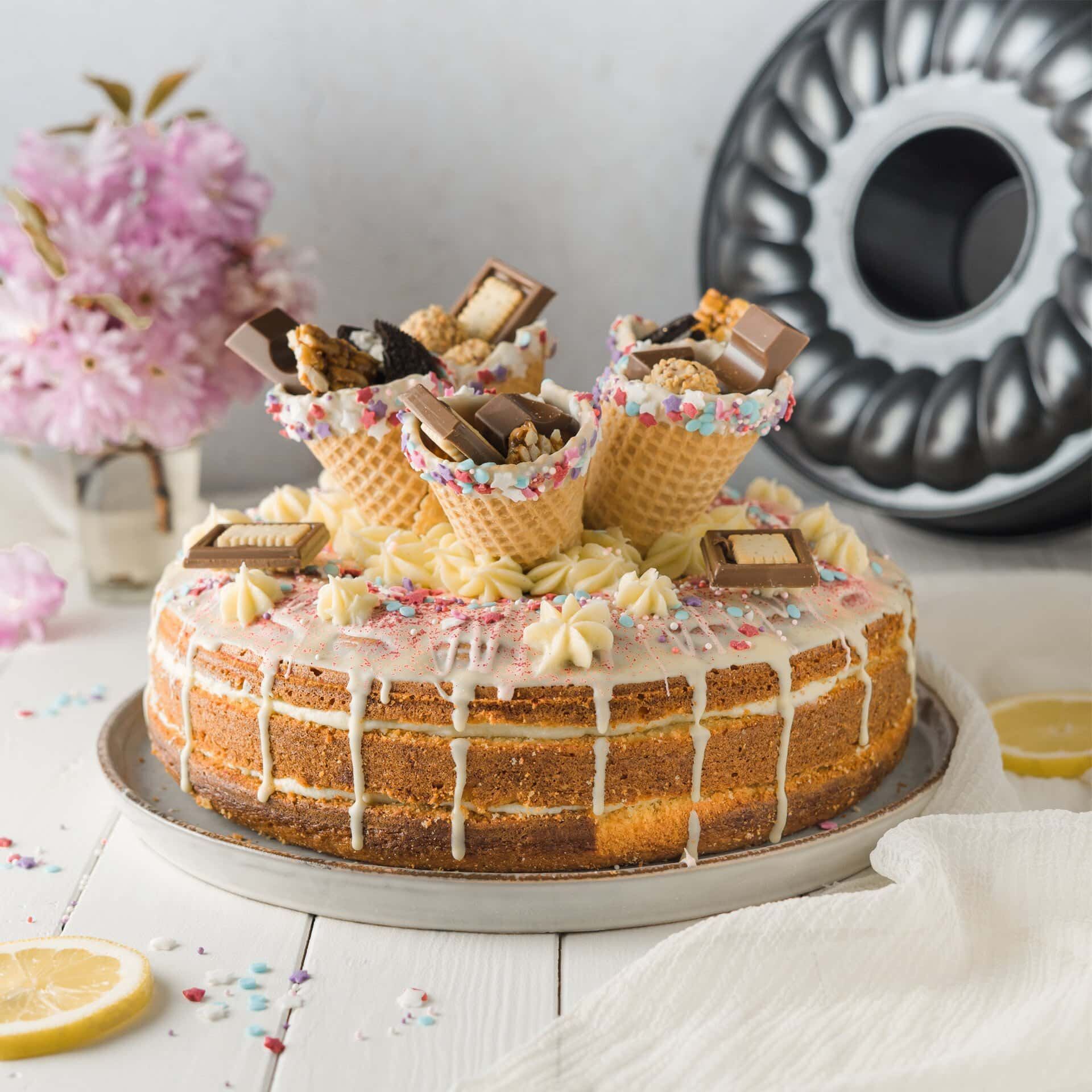 Springform mit Flach- und Rohrboden Black Metallic, Ø26cm