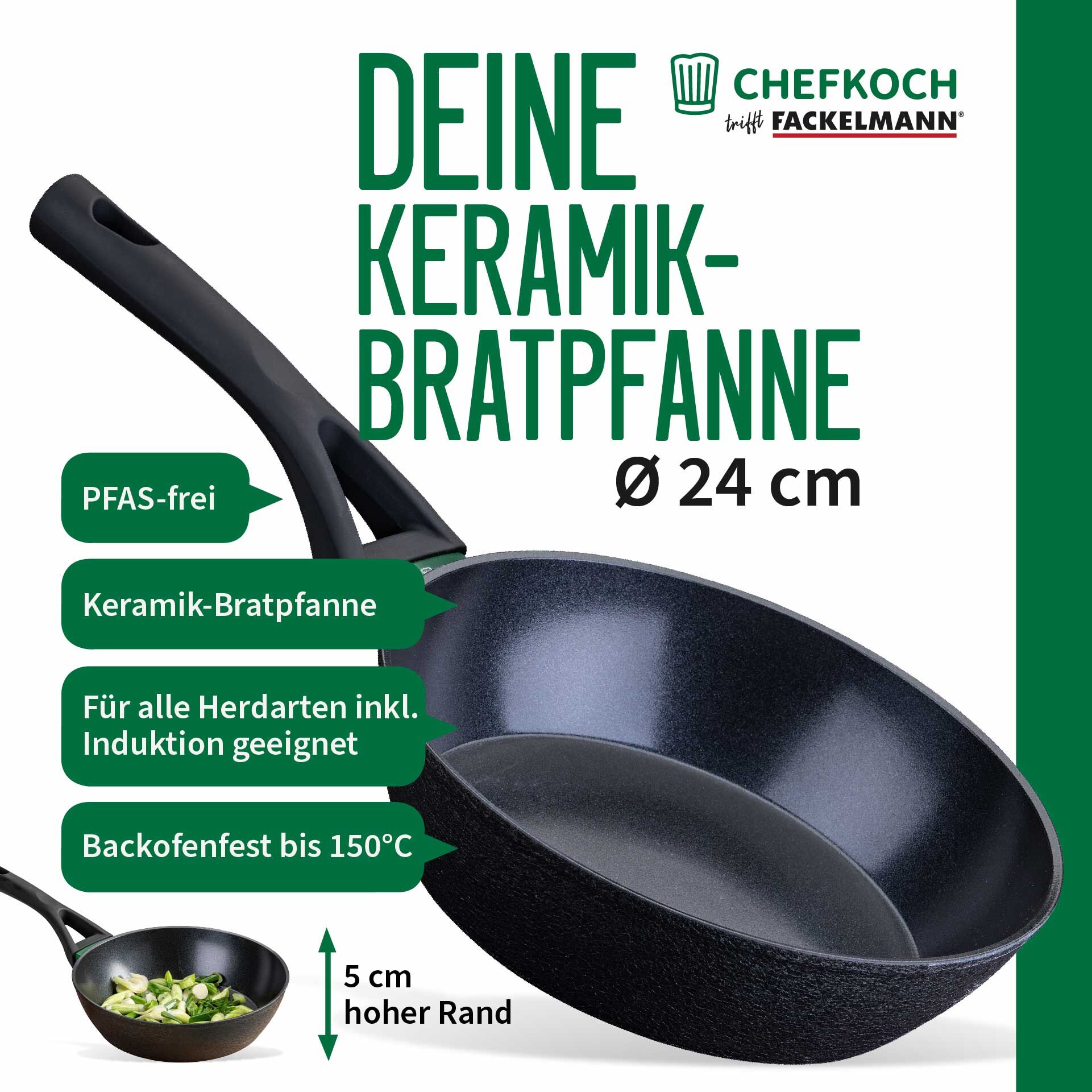 Bratpfanne Hamburg, keramische Antihaft-Beschichtung, Ø24cm