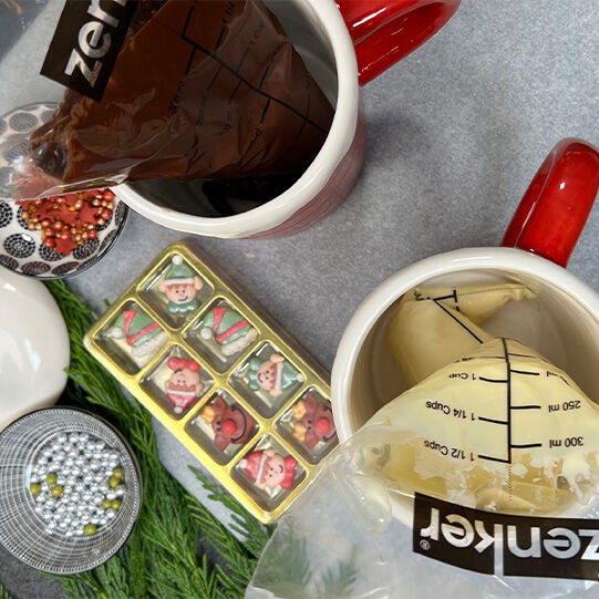 Weihnachtliche Schoko-Lollies