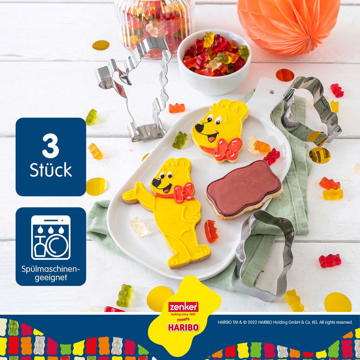 Ausstecher-Set "HARIBO Goldbär", 3-teilig