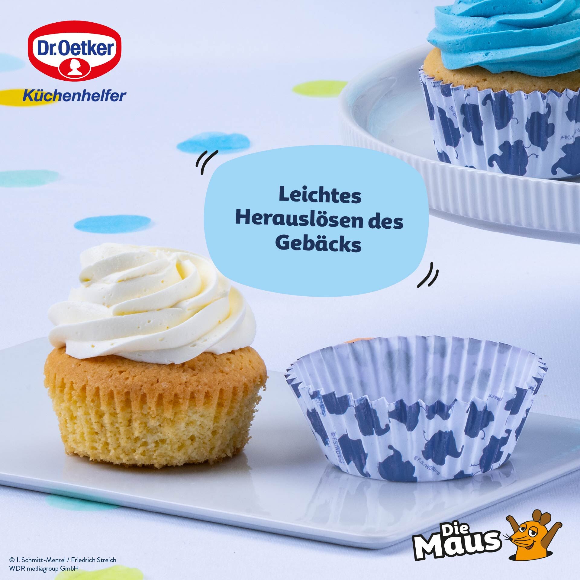 Papier-Backförmchen DieMaus Elefant, Ø5cm, 50 Stk.