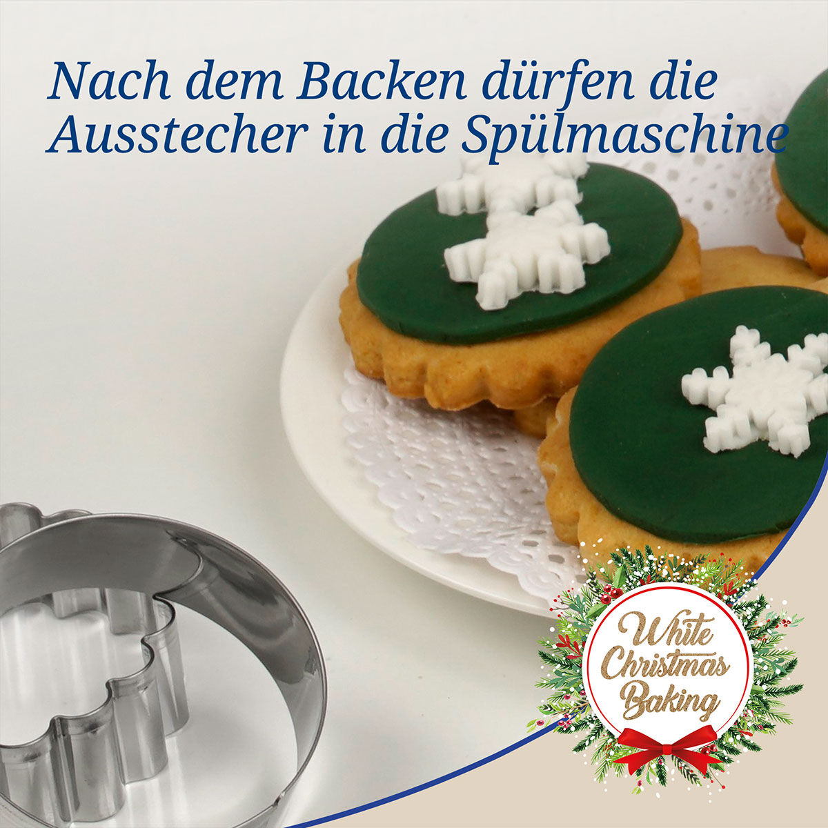 Ausstecher Ring White Christmas Baking, 2-teilig