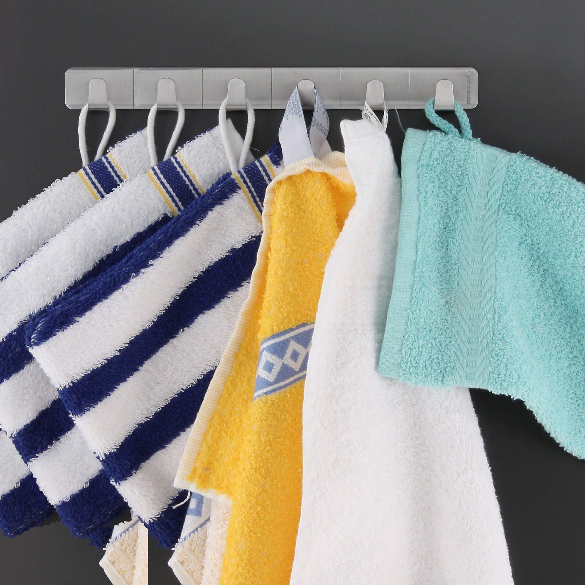 Klebehaken-Leiste, 6 Haken