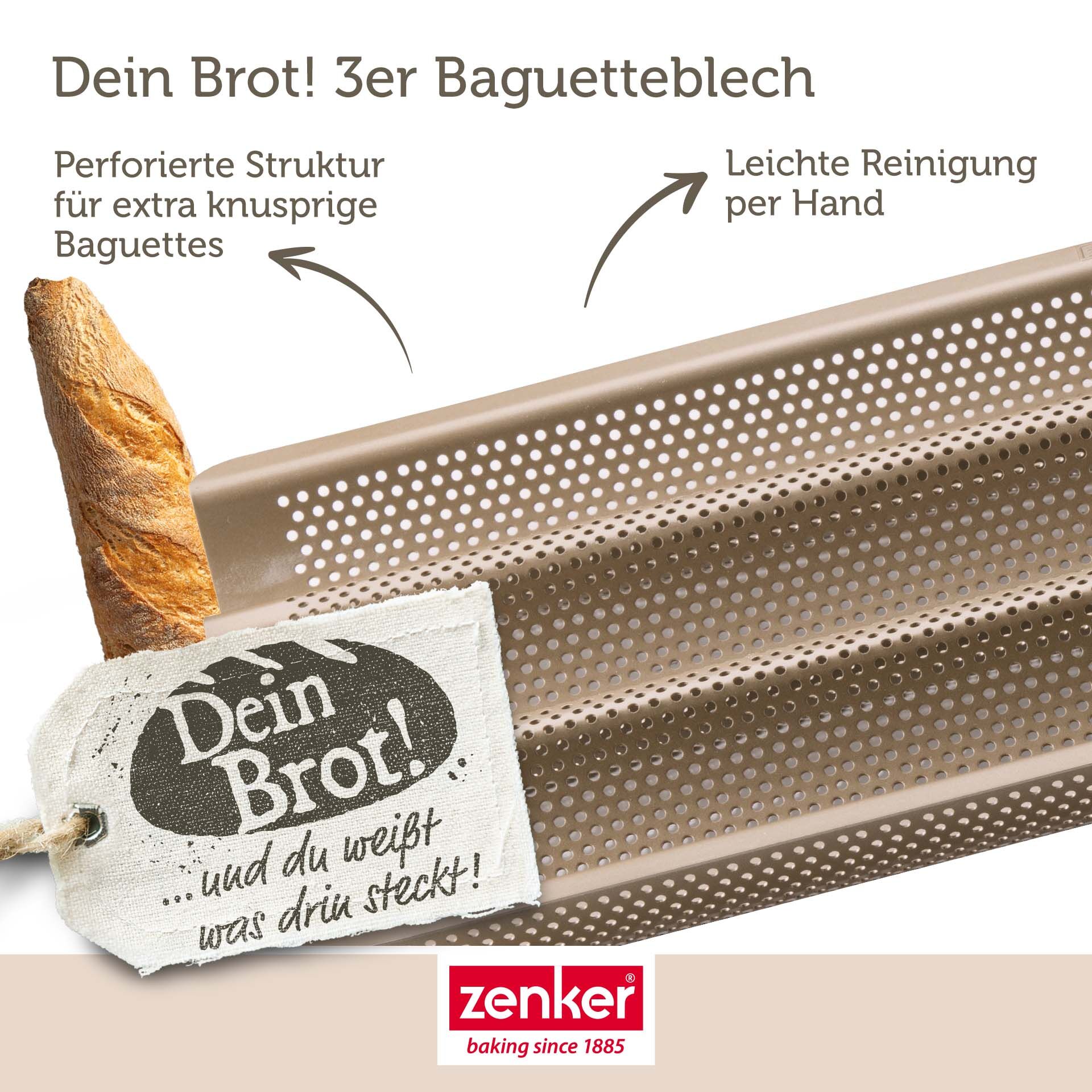 Baguetteblech Dein Brot!, 3er