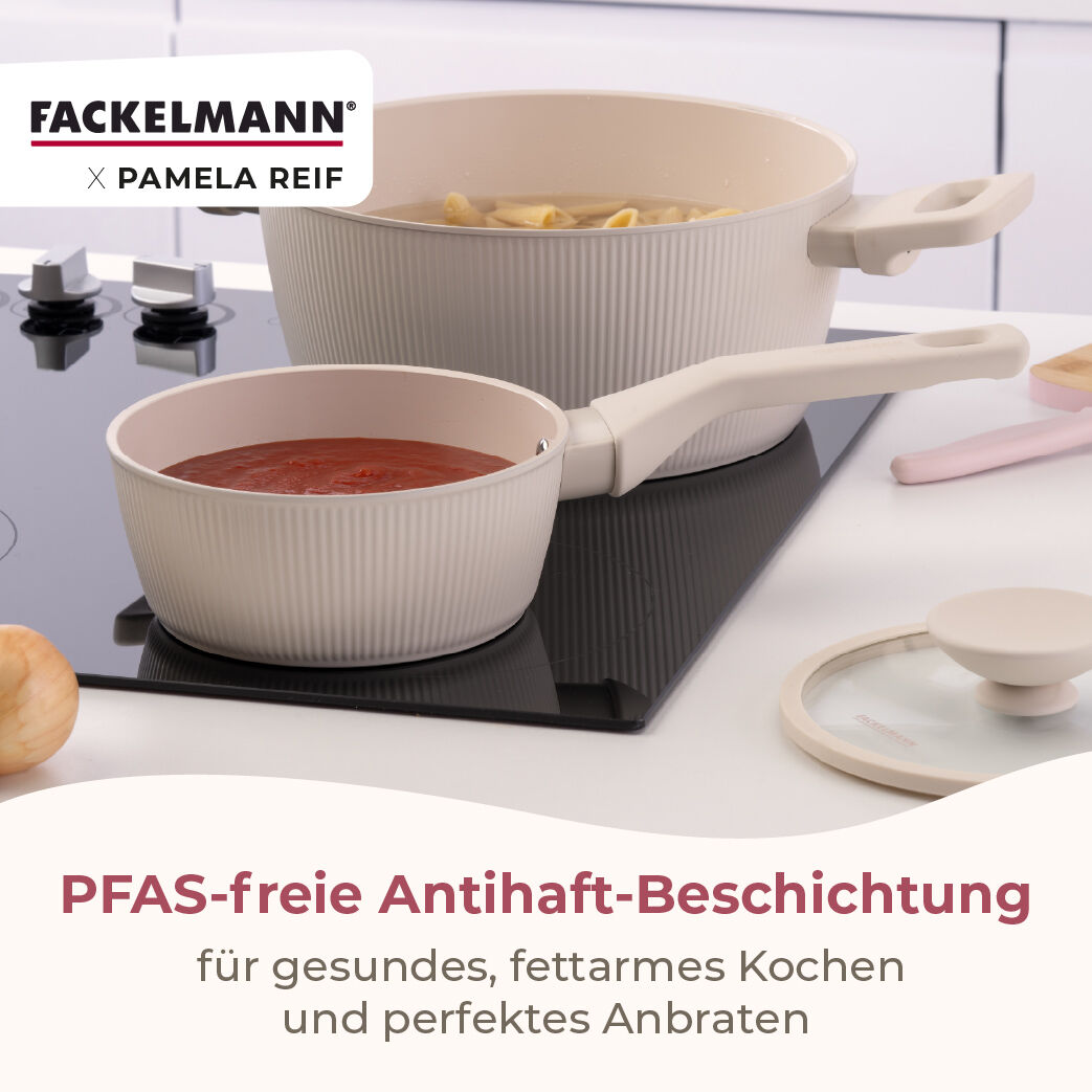 Pamela Reif Stielkasserolle mit Deckel Shell, Ø16cm