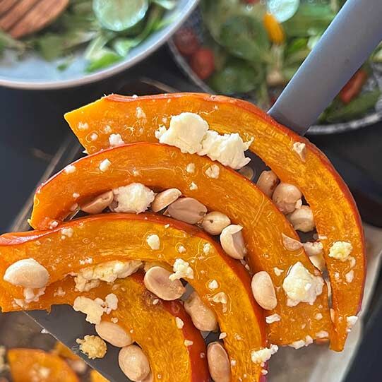 Gebackener Kürbis mit Feta