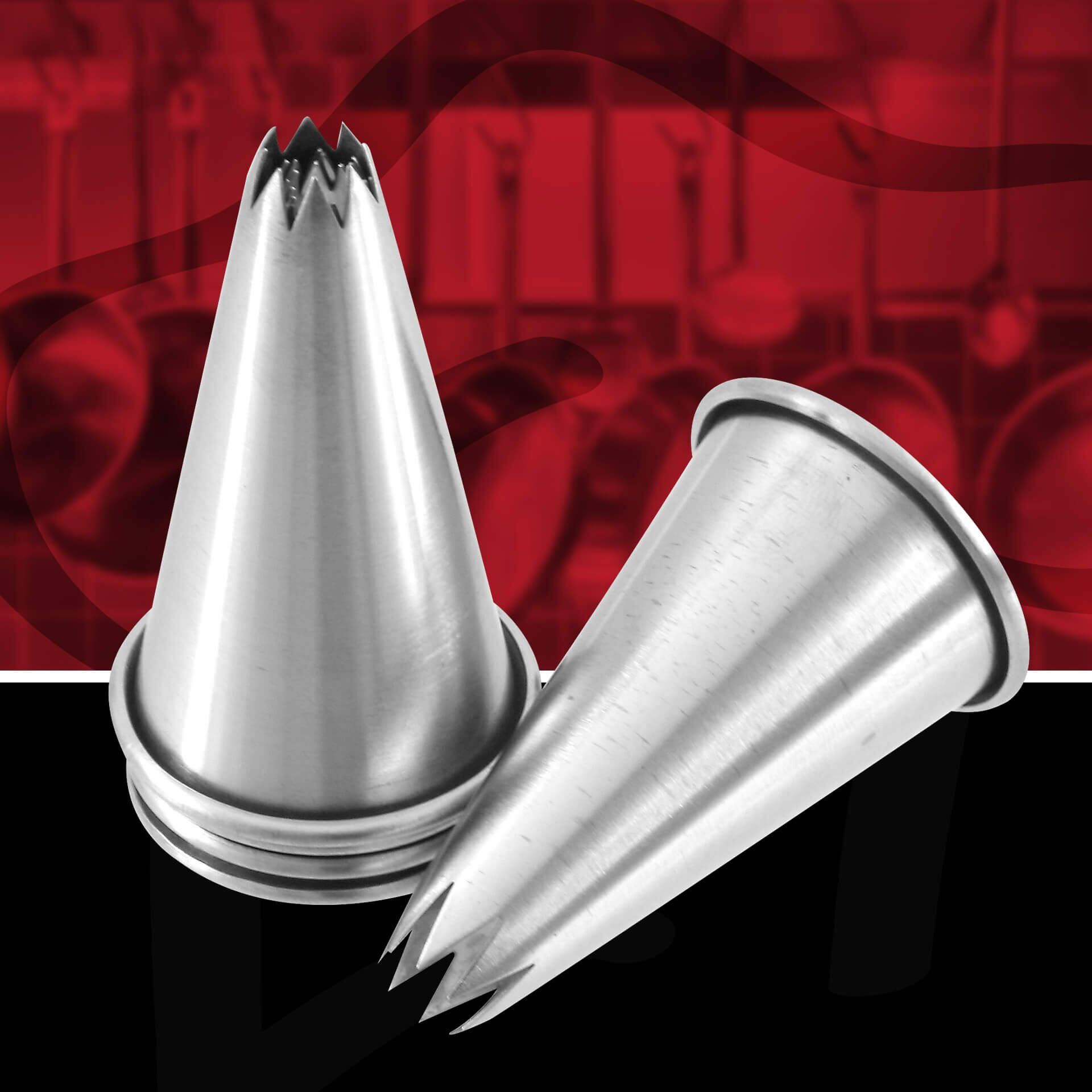 Sterntüllen-Satz, Edelstahl, 5-teilig