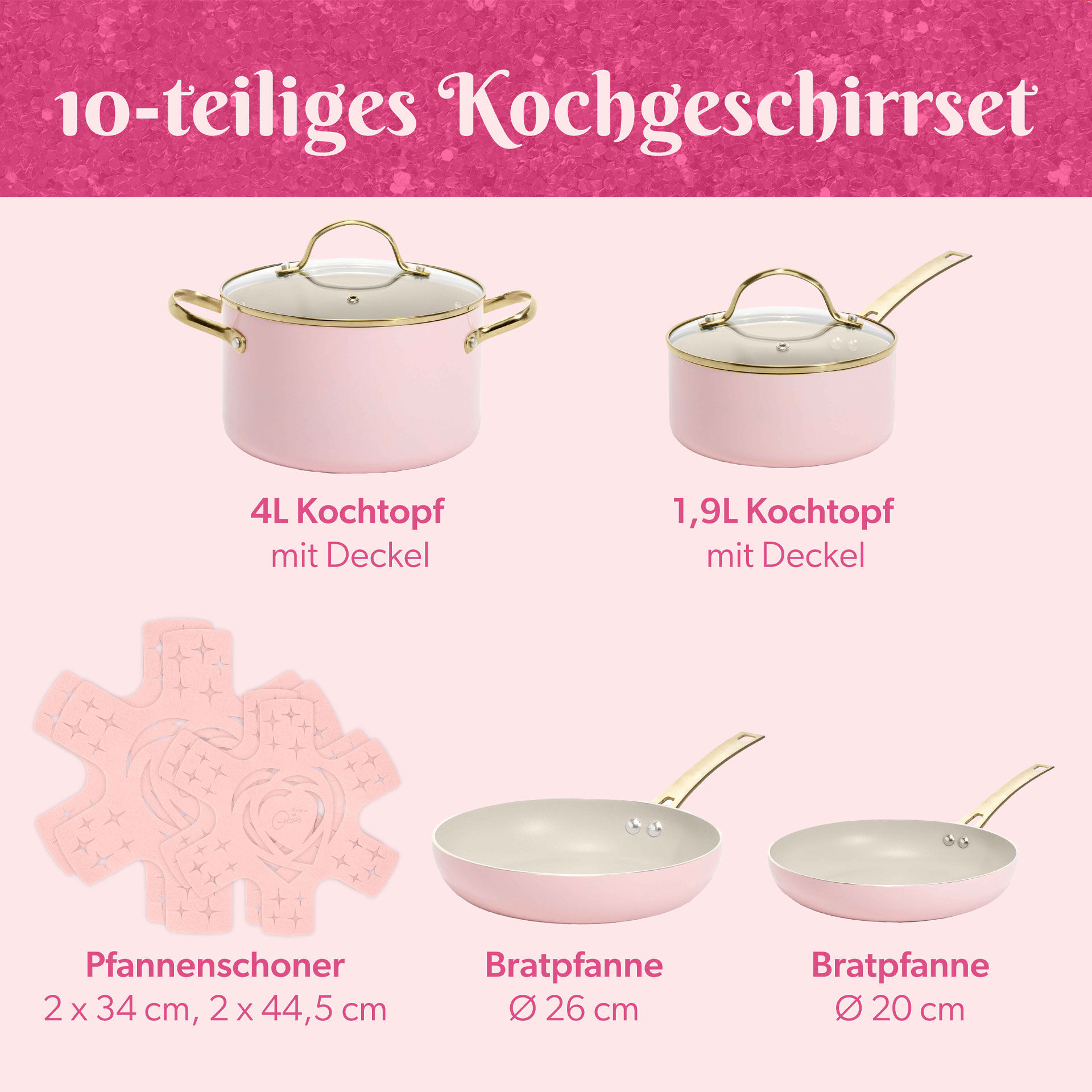 Kochgeschirr-Set, 10-teilig