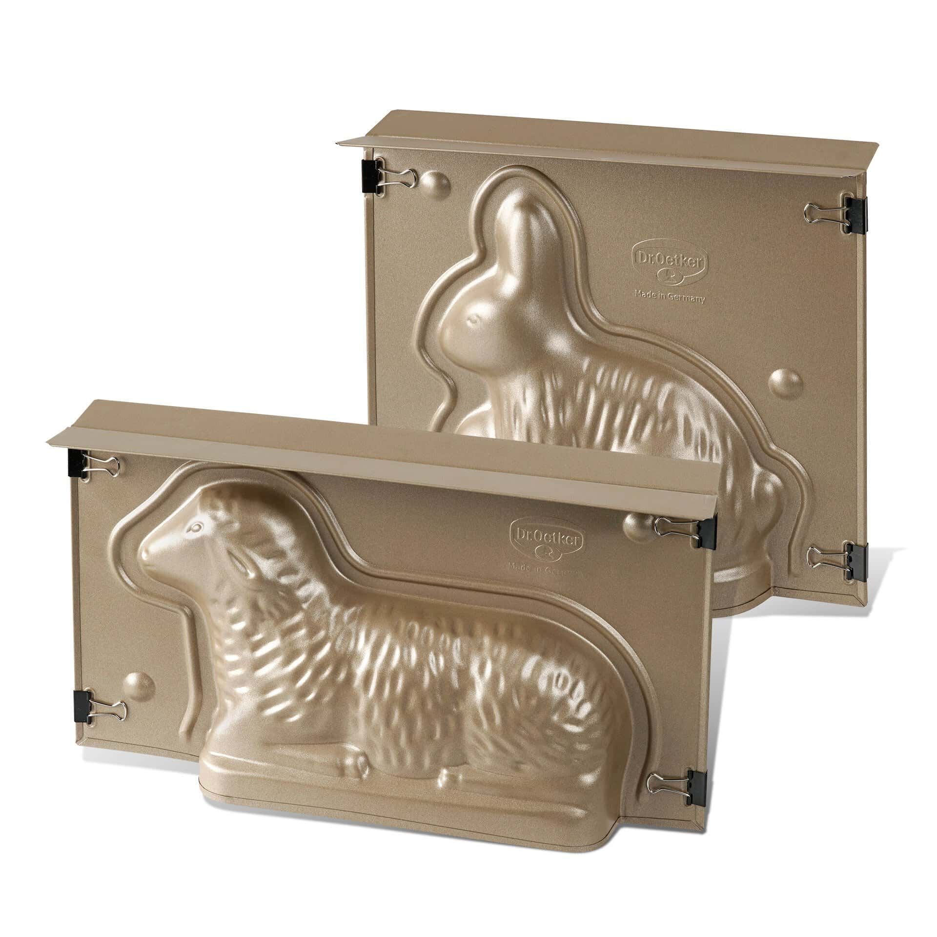 Backformen-Set "Hase und Lamm gold", 2-teilig