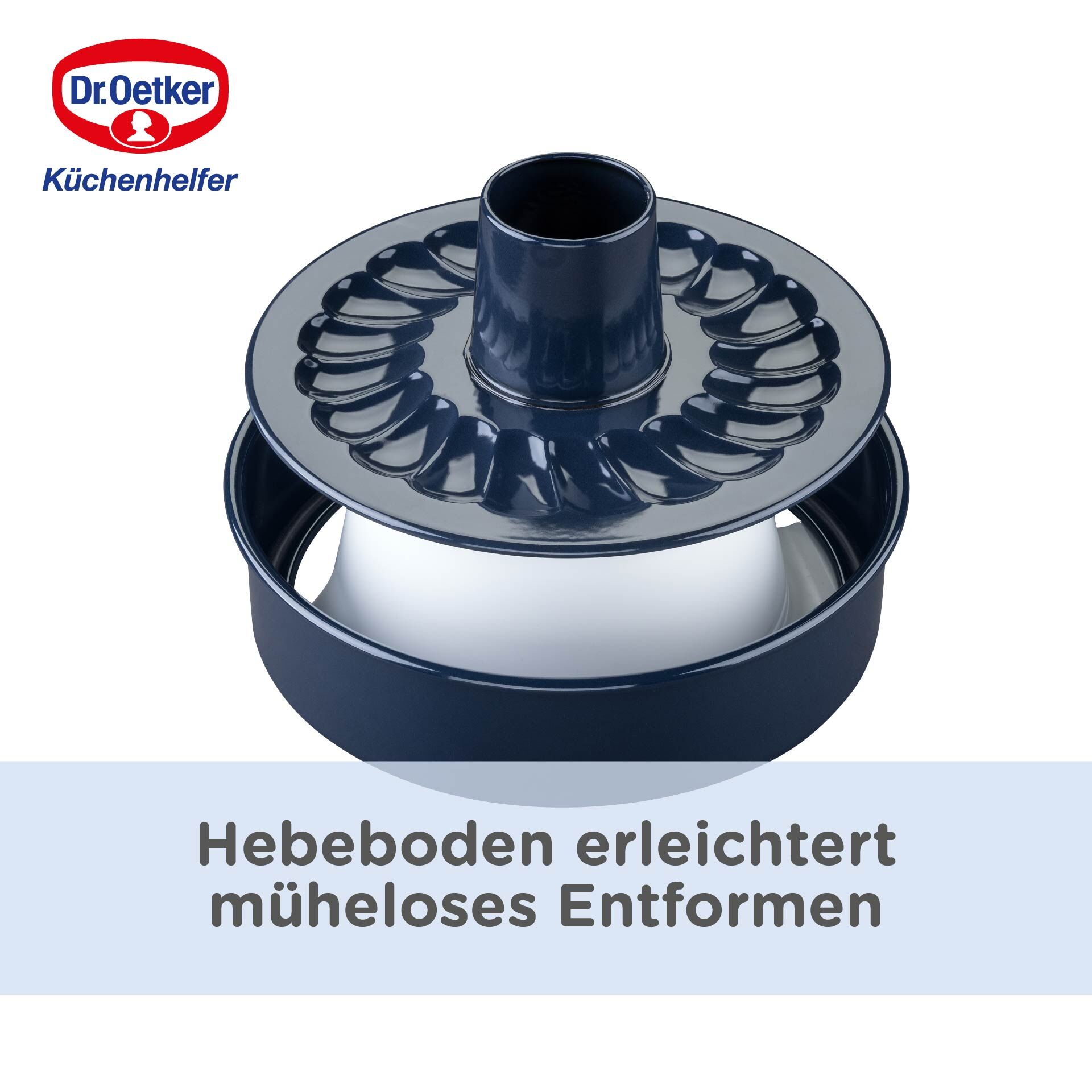 Backform mit Flach- und Rohrboden Back-Liebe Emaille, Ø28cm