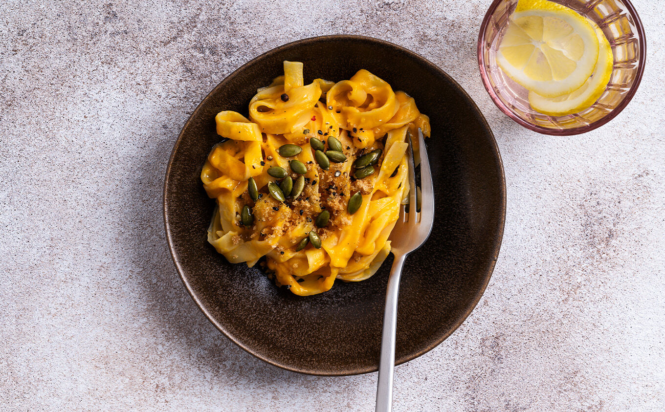 Geröstete Kürbis-Tagliatelle Geröstete Kürbis-Tagliatelle