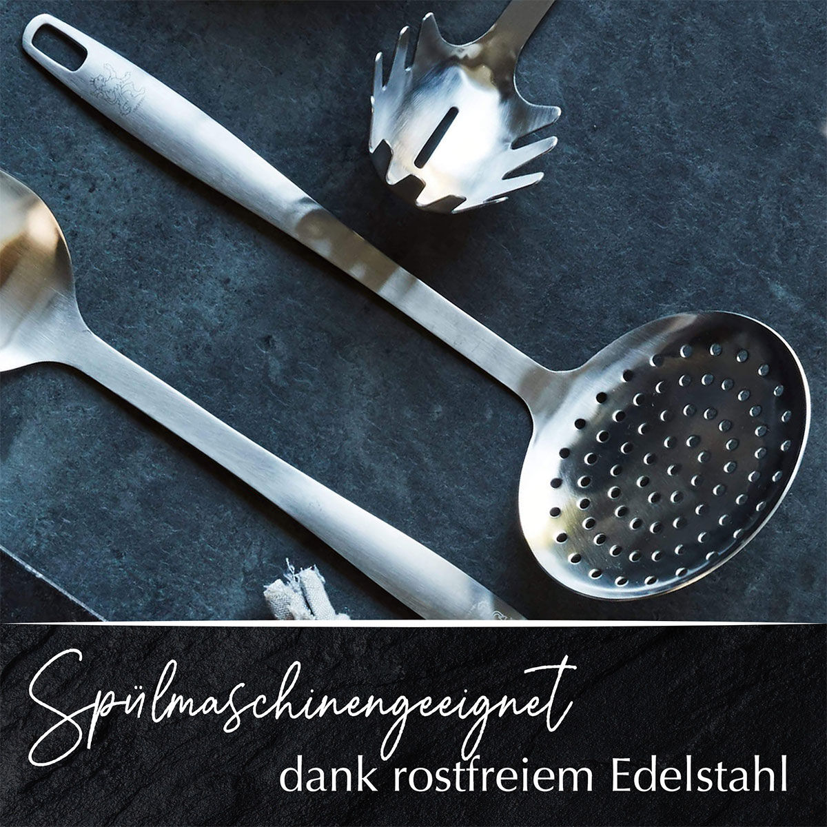 Schaumlöffel Satin, 32cm, Edelstahl