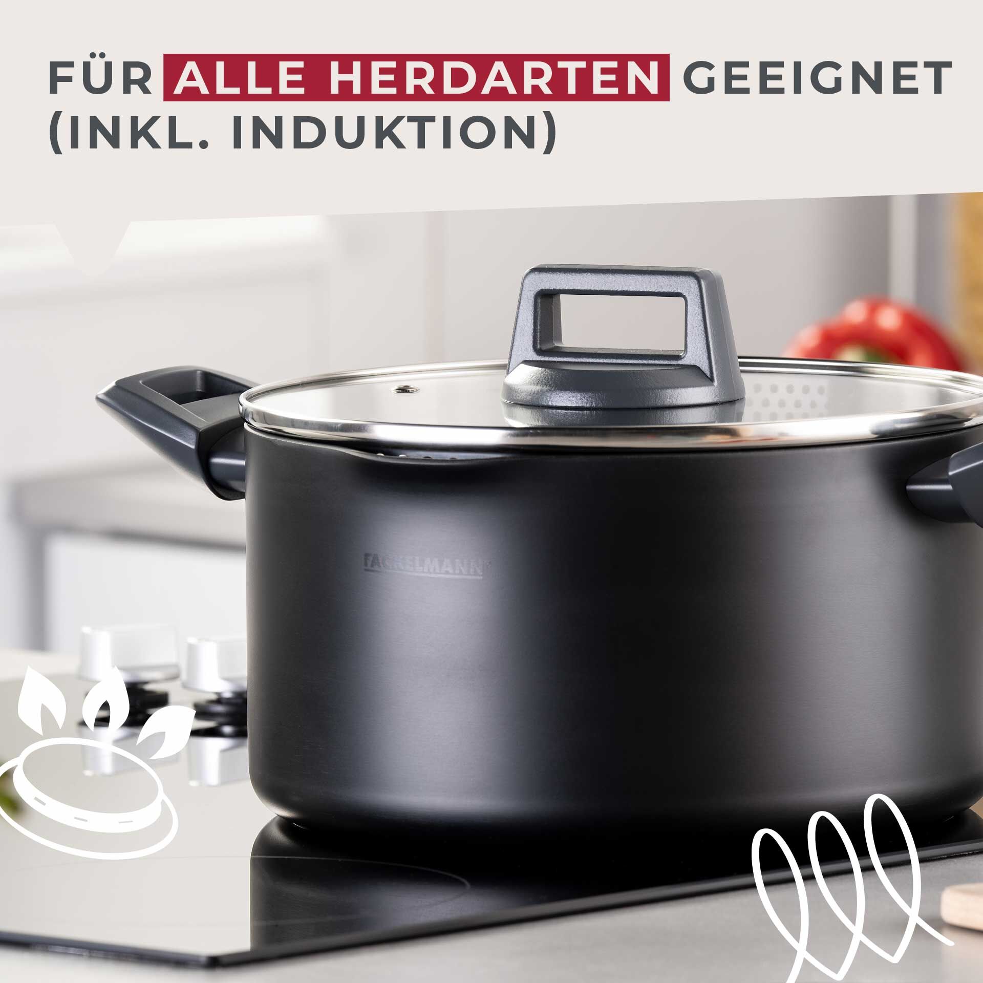 Kochtopf mit Deckel Statement, antihaft, Ø24cm