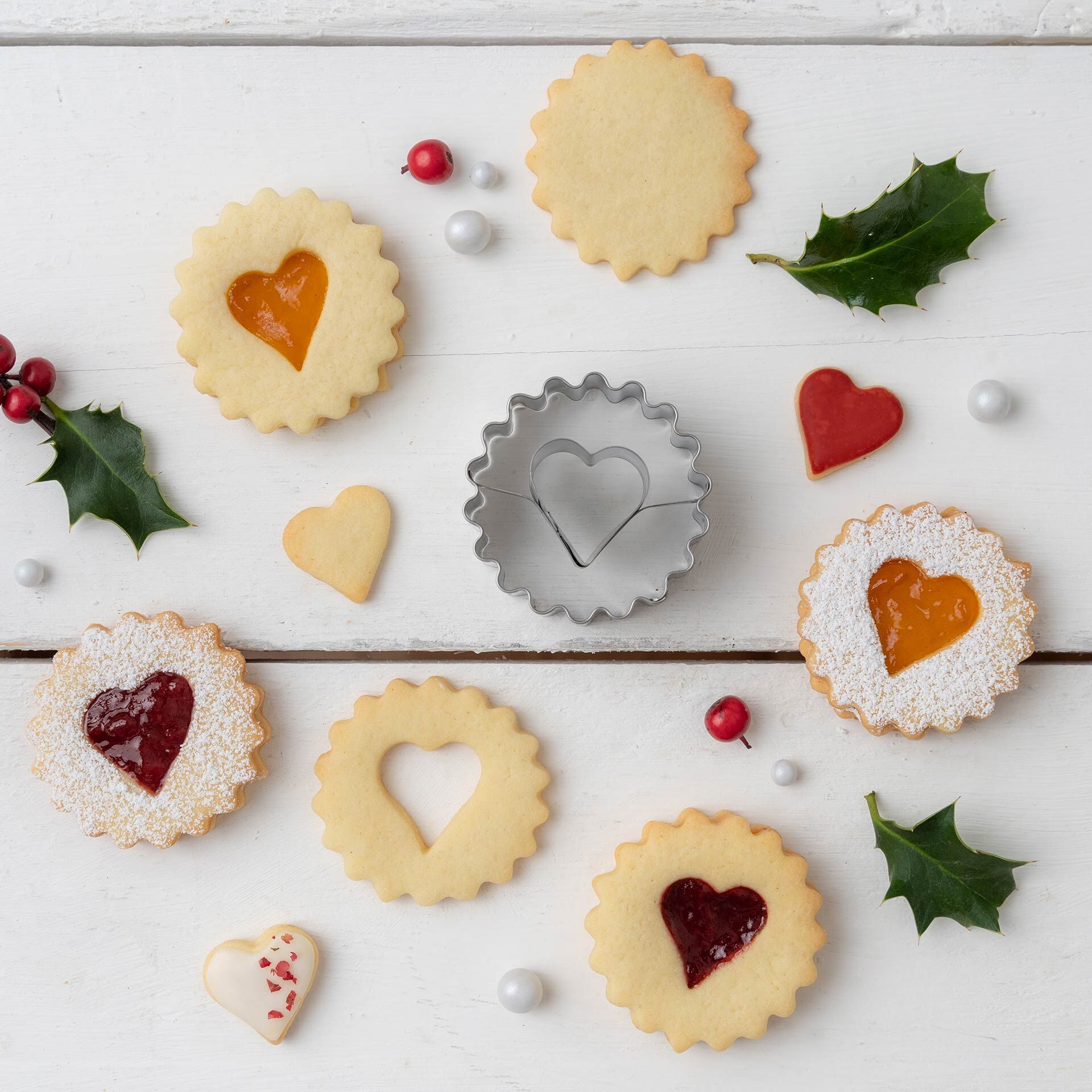 Ausstecher Linzer mit Herz, Ø54mm