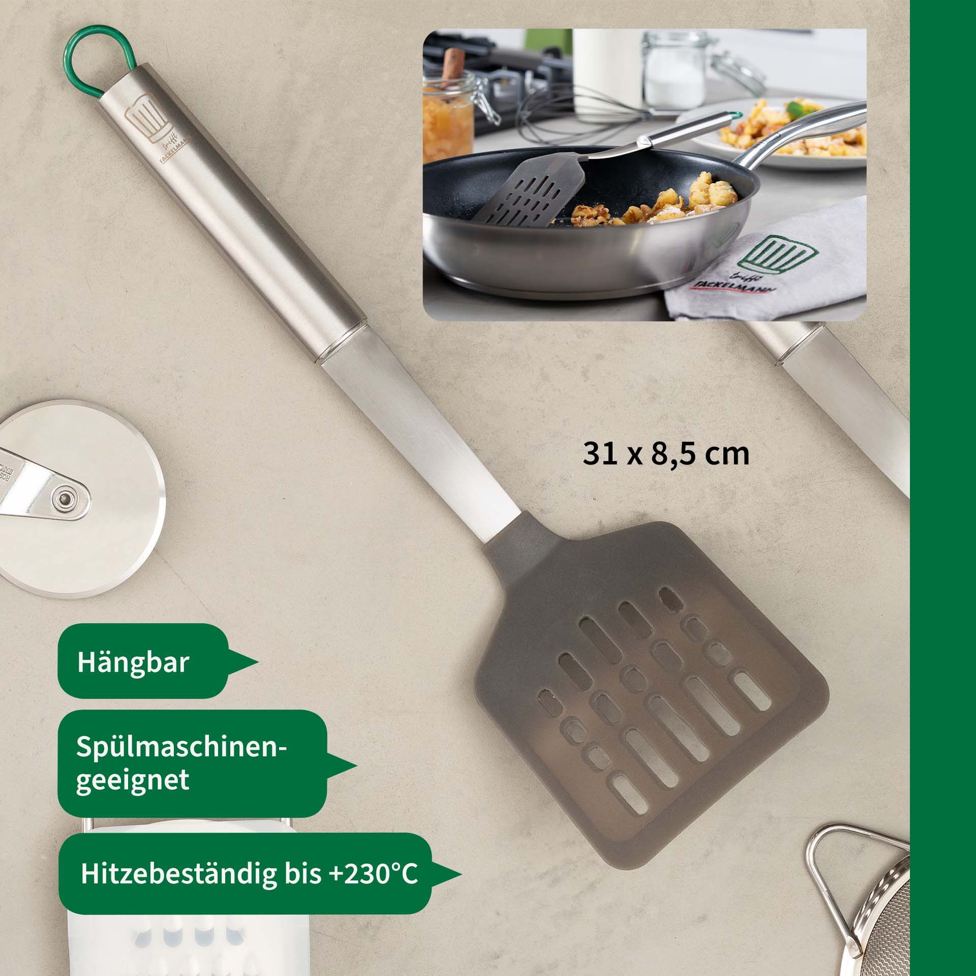 Pfannenwender mit Schlitzen München, 31cm