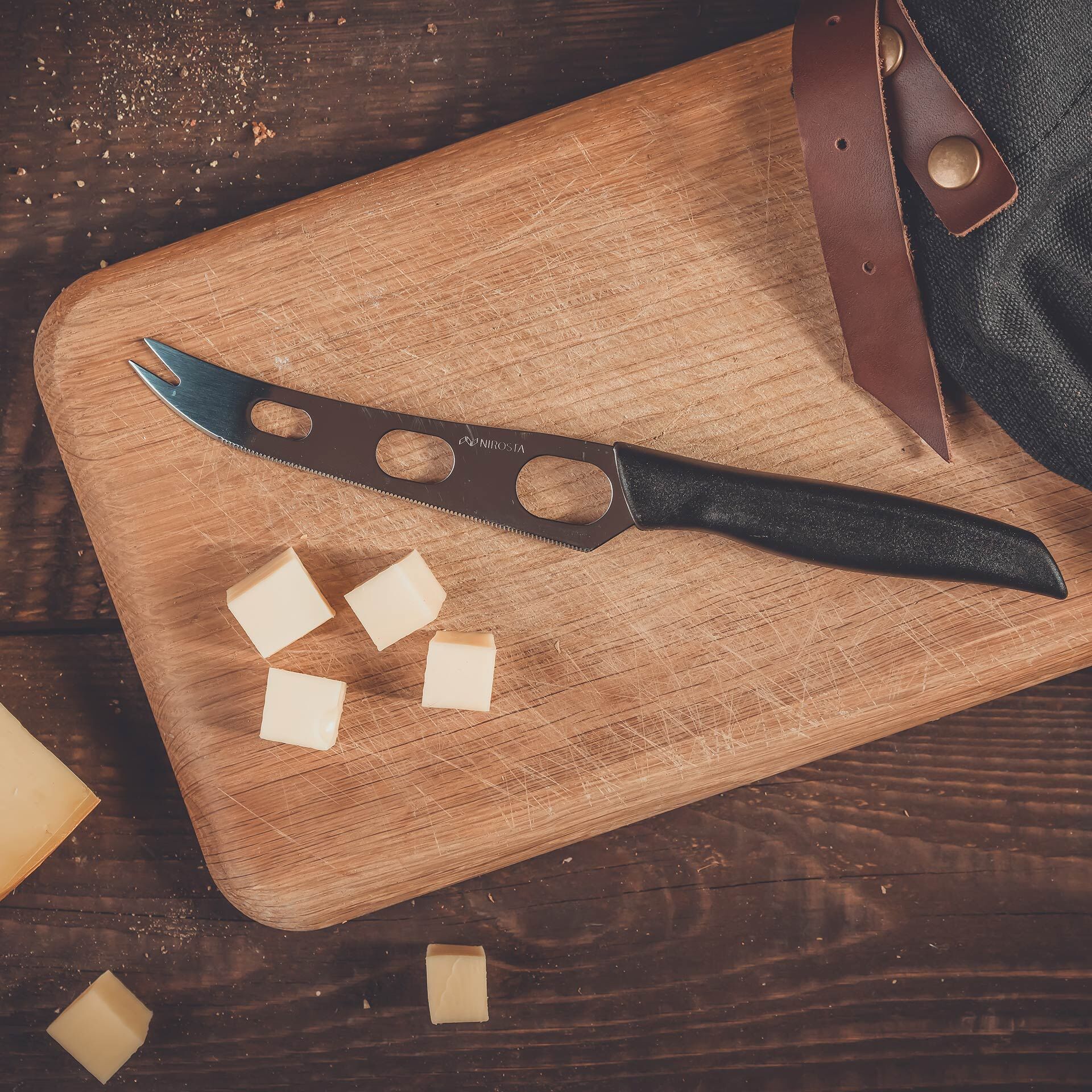 Käsemesser, 23 cm, schwarz