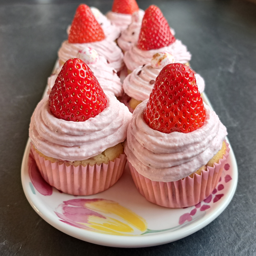 Erdbeer-Cupcakes